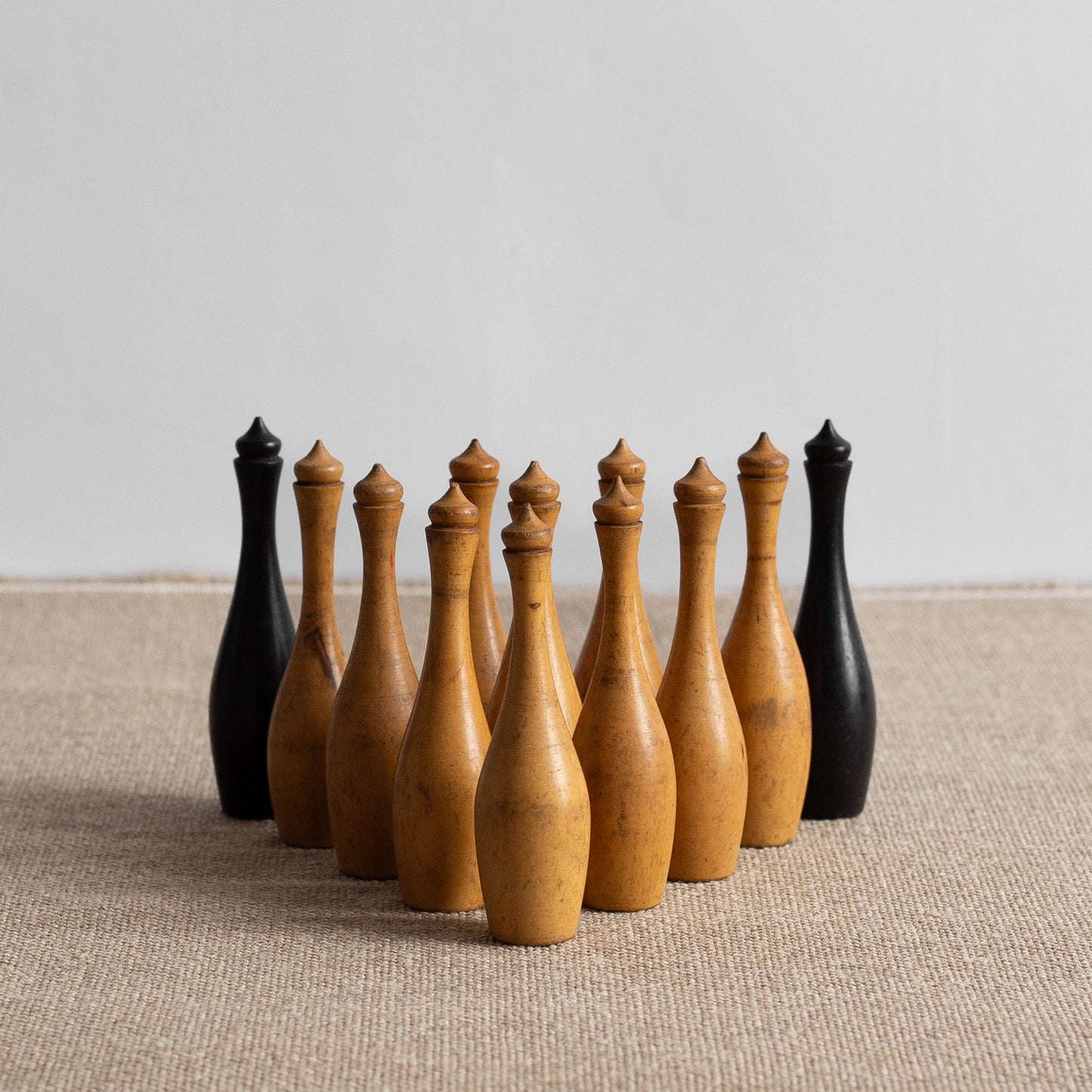 Set of Edwardian Table Skittles, England. Early 1900's.