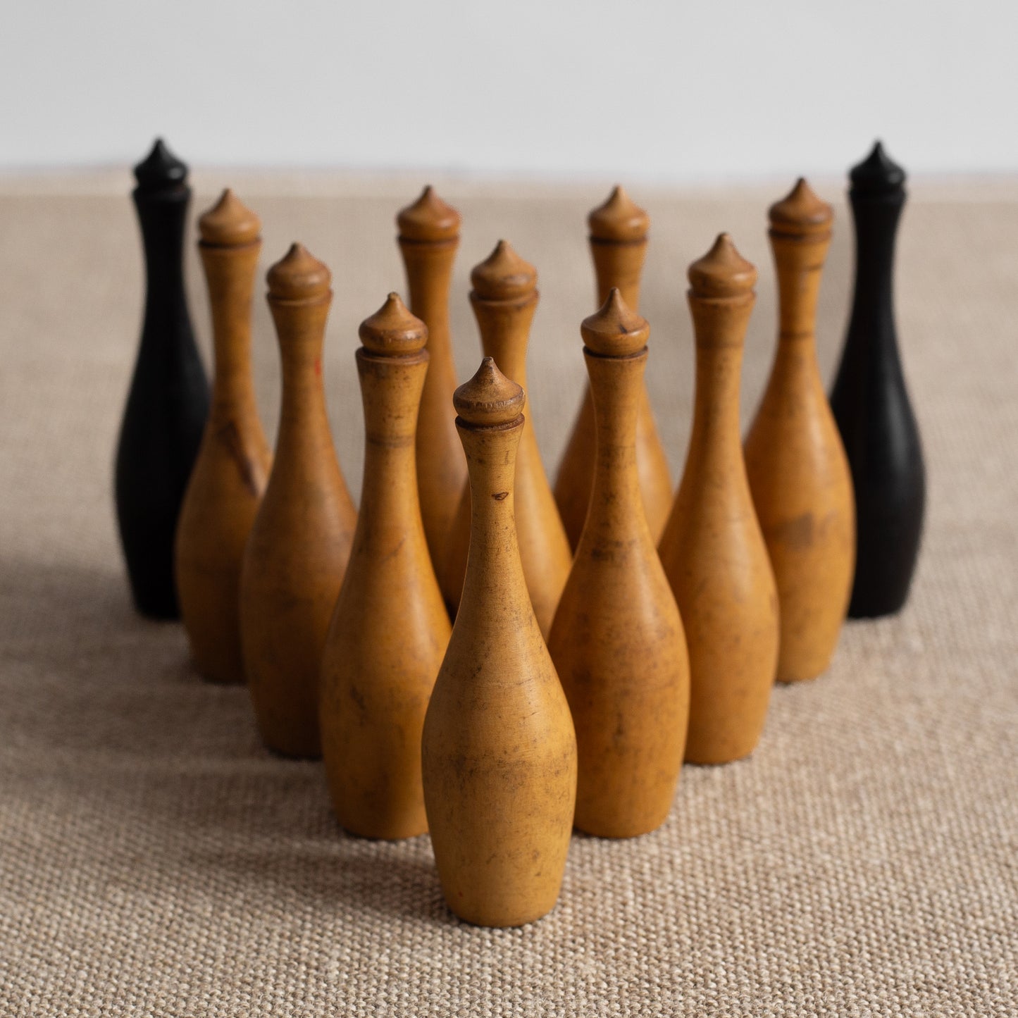 Set of Edwardian Table Skittles, England. Early 1900's.
