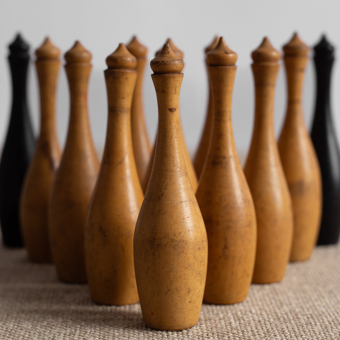 Set of Edwardian Table Skittles, England. Early 1900's.