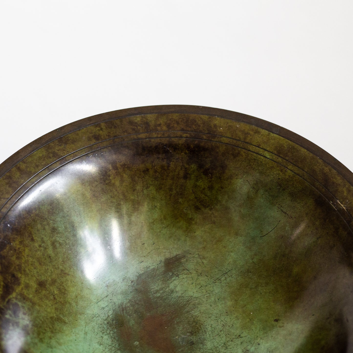 Diskometal Footed Bowl, Just Andersen, Just Andersen Bronze, Denmark. 1930’s.