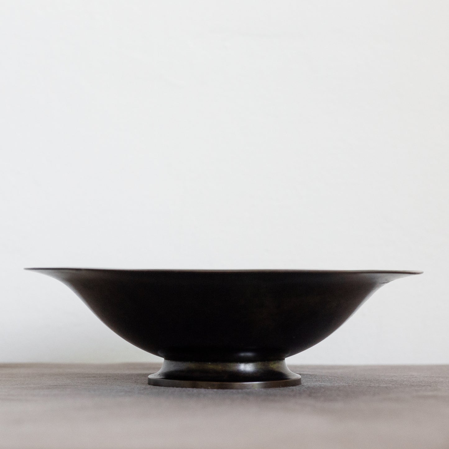 Diskometal Footed Bowl, Just Andersen, Just Andersen Bronze, Denmark. 1930’s.