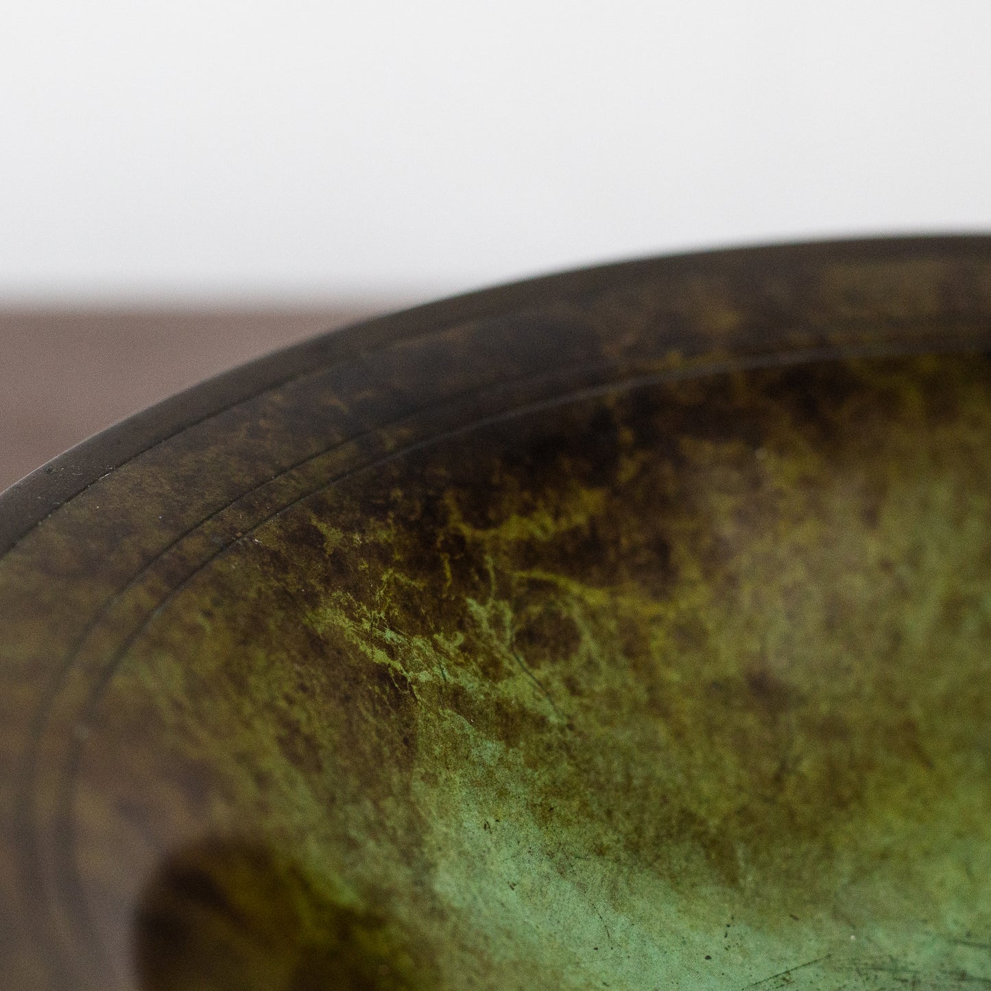 Diskometal Footed Bowl, Just Andersen, Just Andersen Bronze, Denmark. 1930’s.