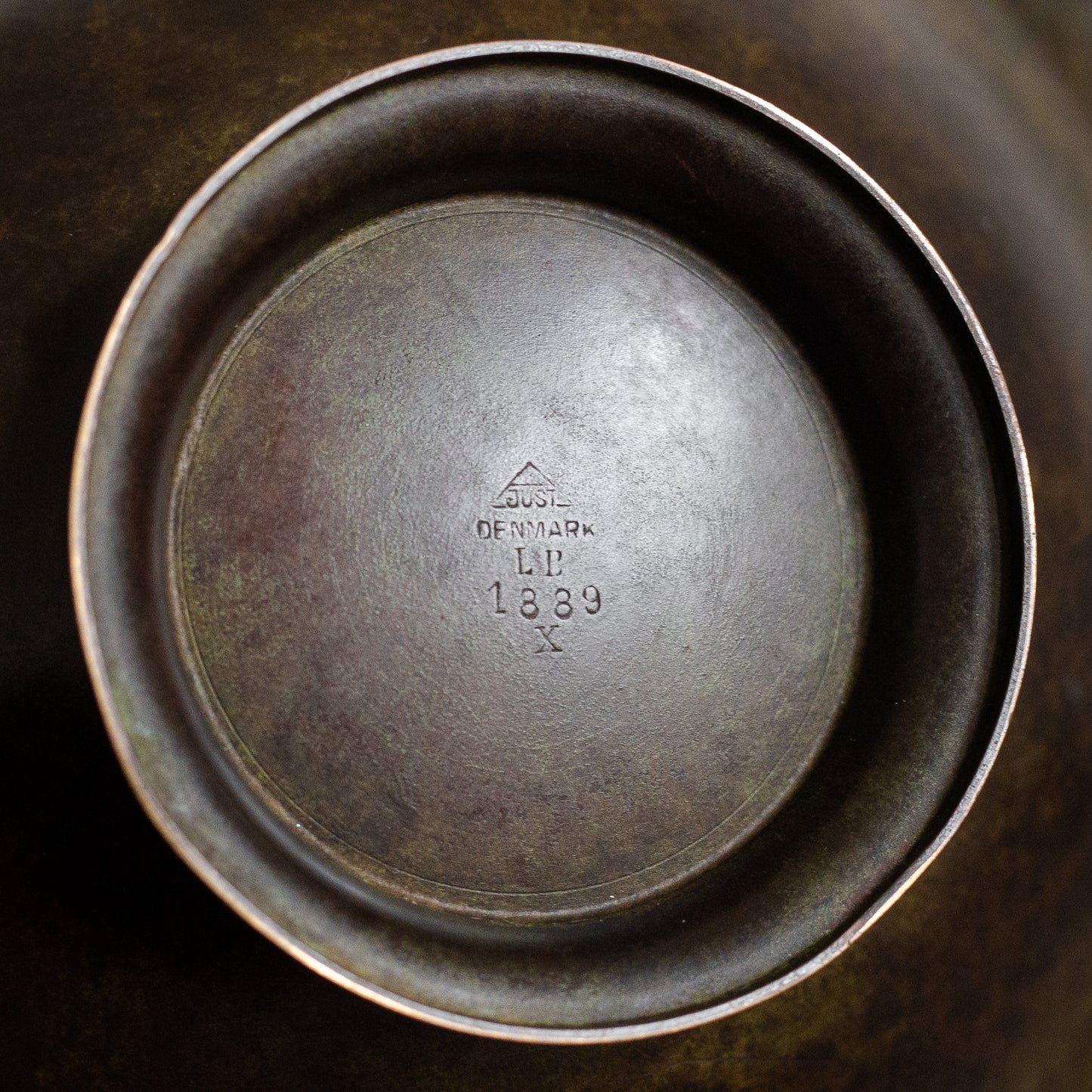 Diskometal Footed Bowl, Just Andersen, Just Andersen Bronze, Denmark. 1930’s.