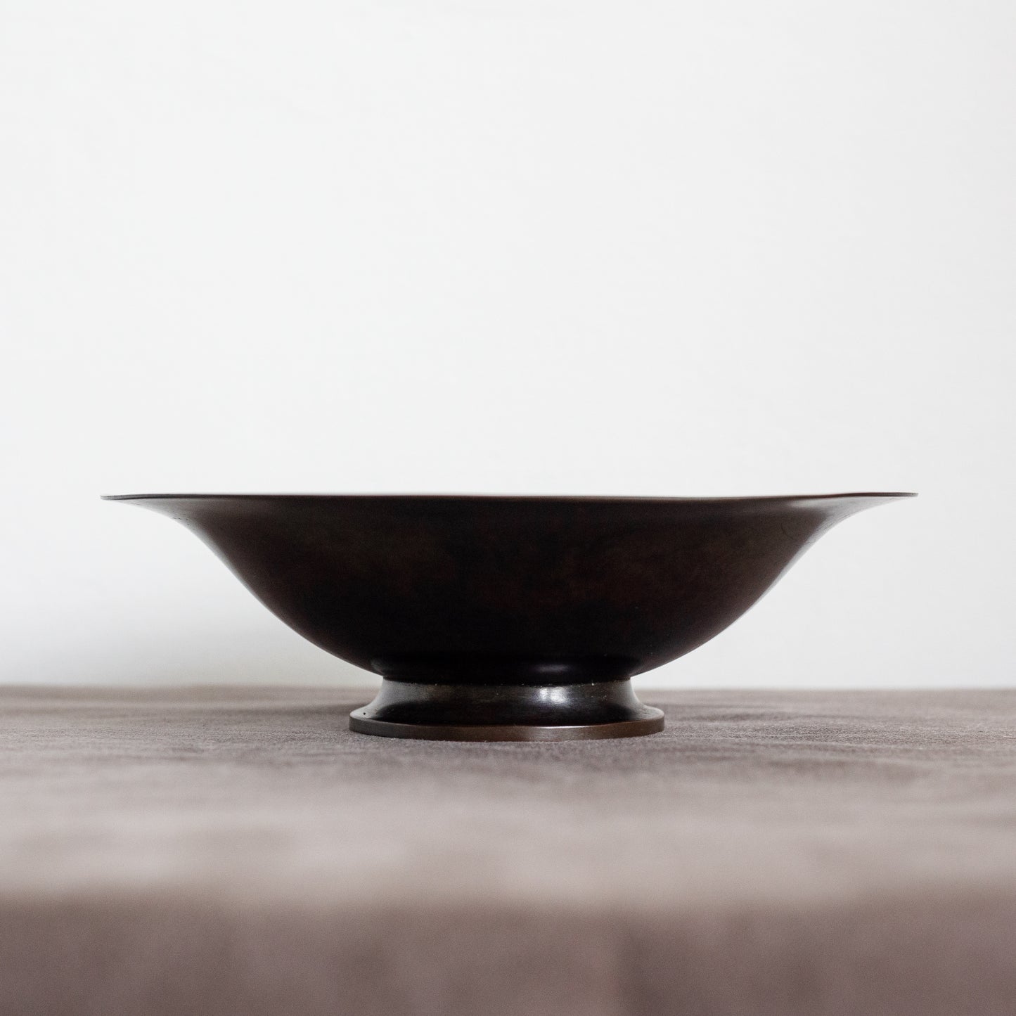 Diskometal Footed Bowl, Just Andersen, Just Andersen Bronze, Denmark. 1930’s.