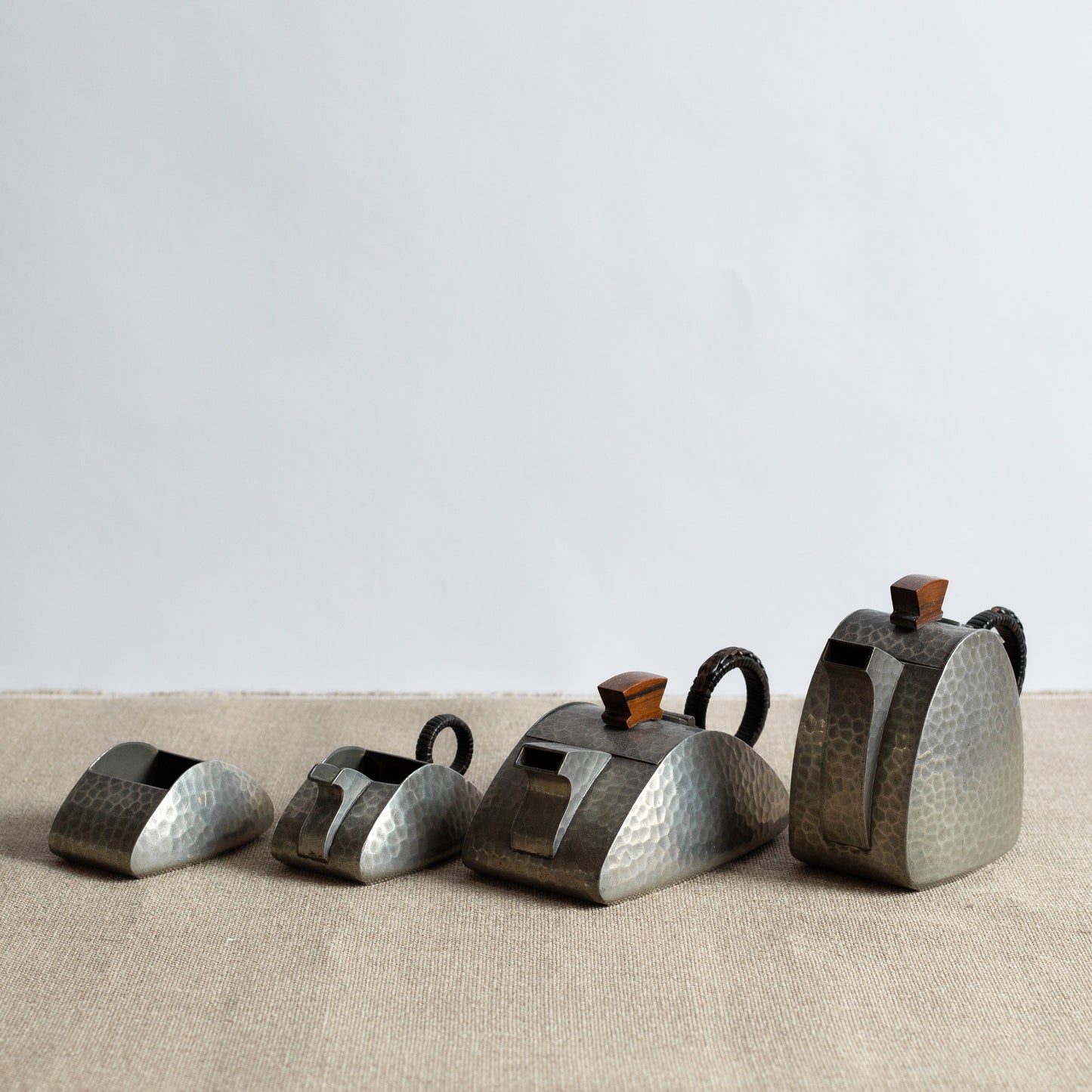 F.M.S Malayan Pewter Coffee Set, Royal Selangor, Malaysia. 1930's.