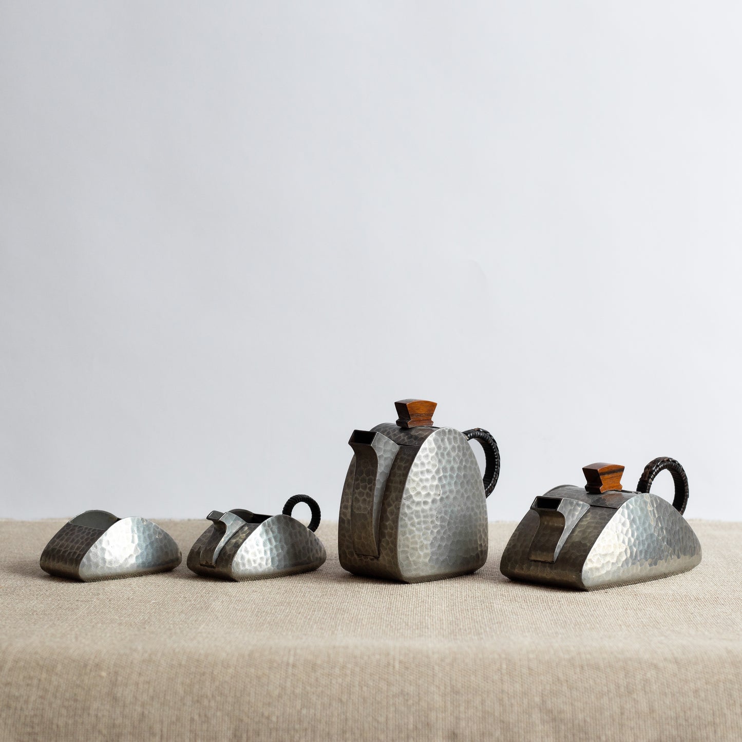 F.M.S Malayan Pewter Coffee Set, Royal Selangor, Malaysia. 1930's.