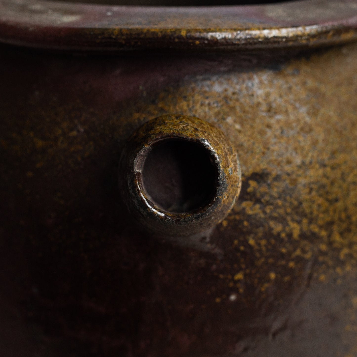 Handled stoneware crock, France. Late 19th Century.