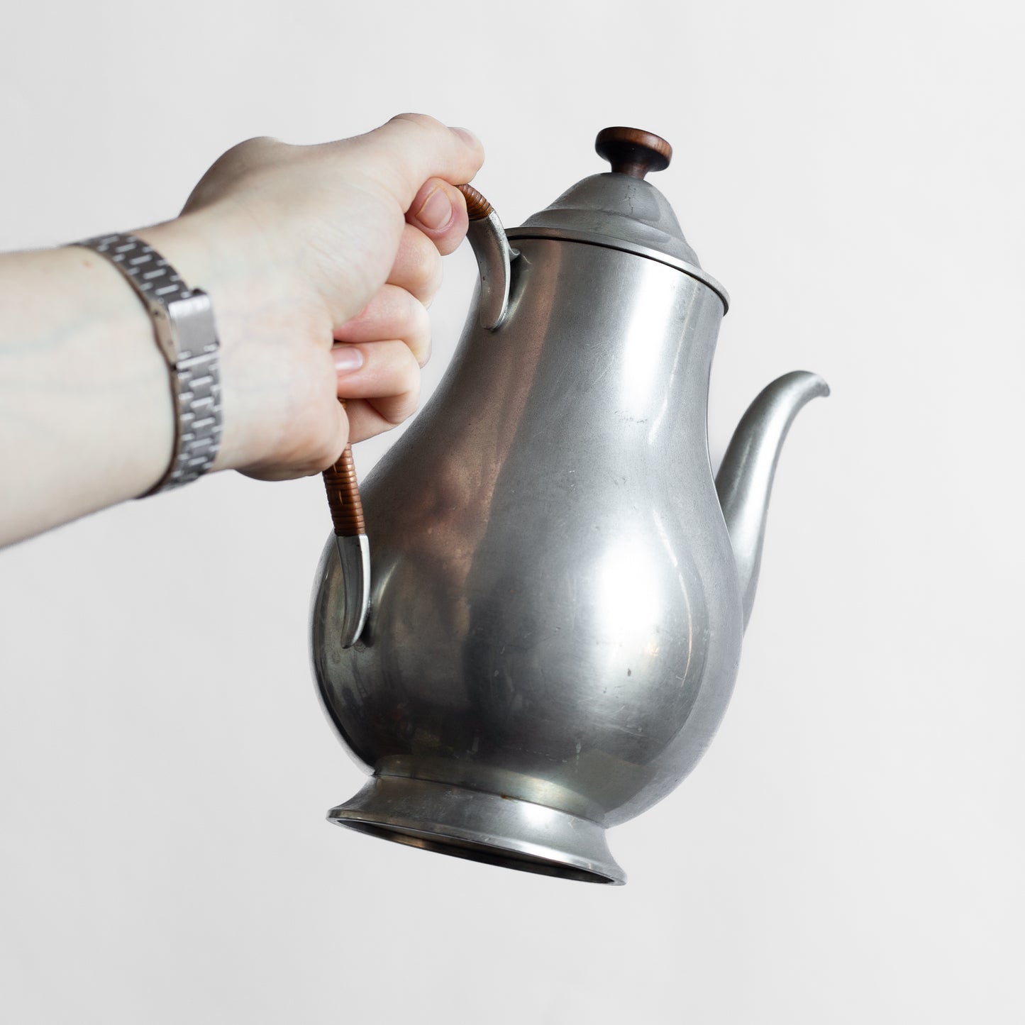 Coffee Pot Model 2527, Just Andersen, Just Andersen Pewter, Denmark. 1950’s.
