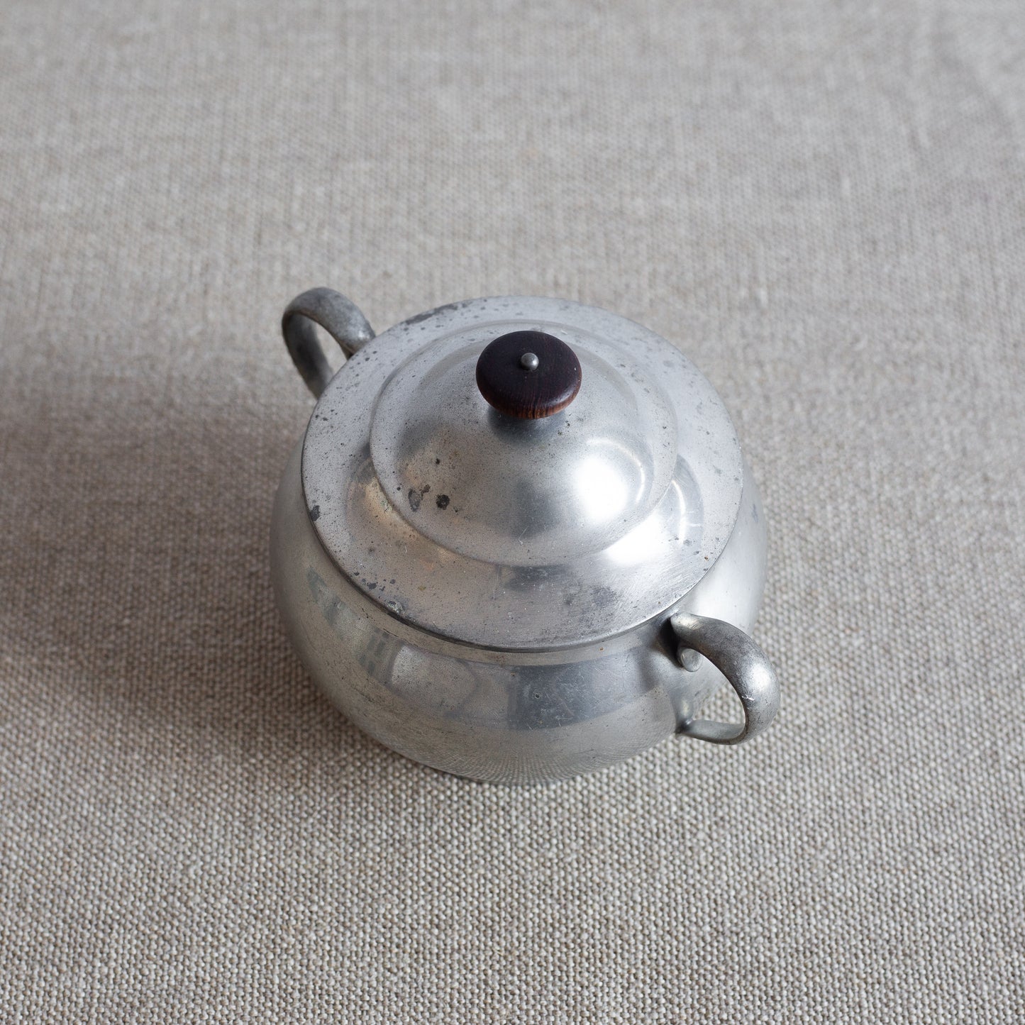 Sugar Bowl Model 2527, Just Andersen, Just Andersen Pewter, Denmark. 1950’s.