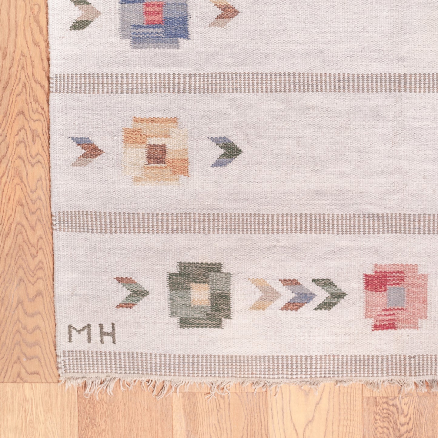 Rug, signed MH, Sweden. 1950’s.