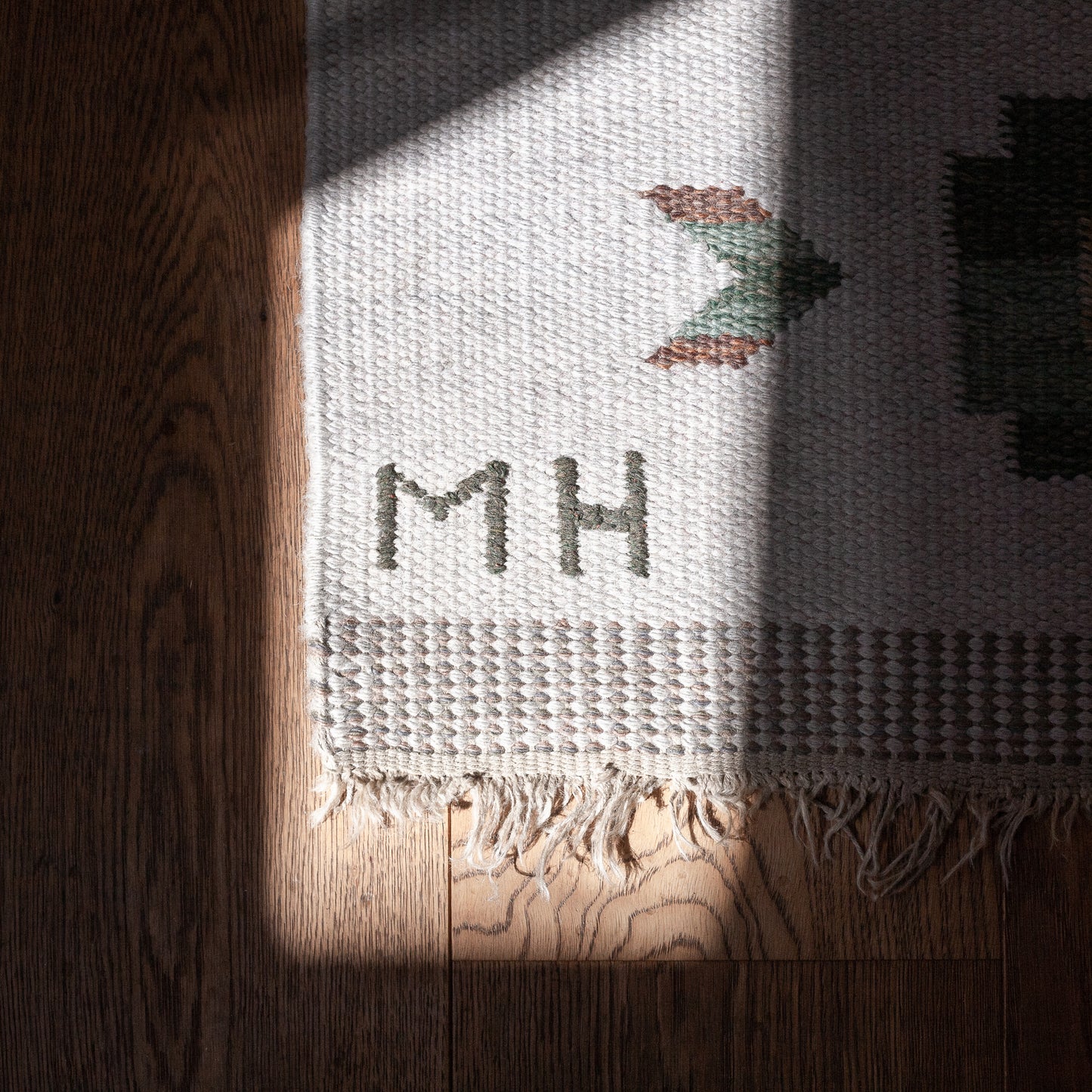 Rug, signed MH, Sweden. 1950’s.