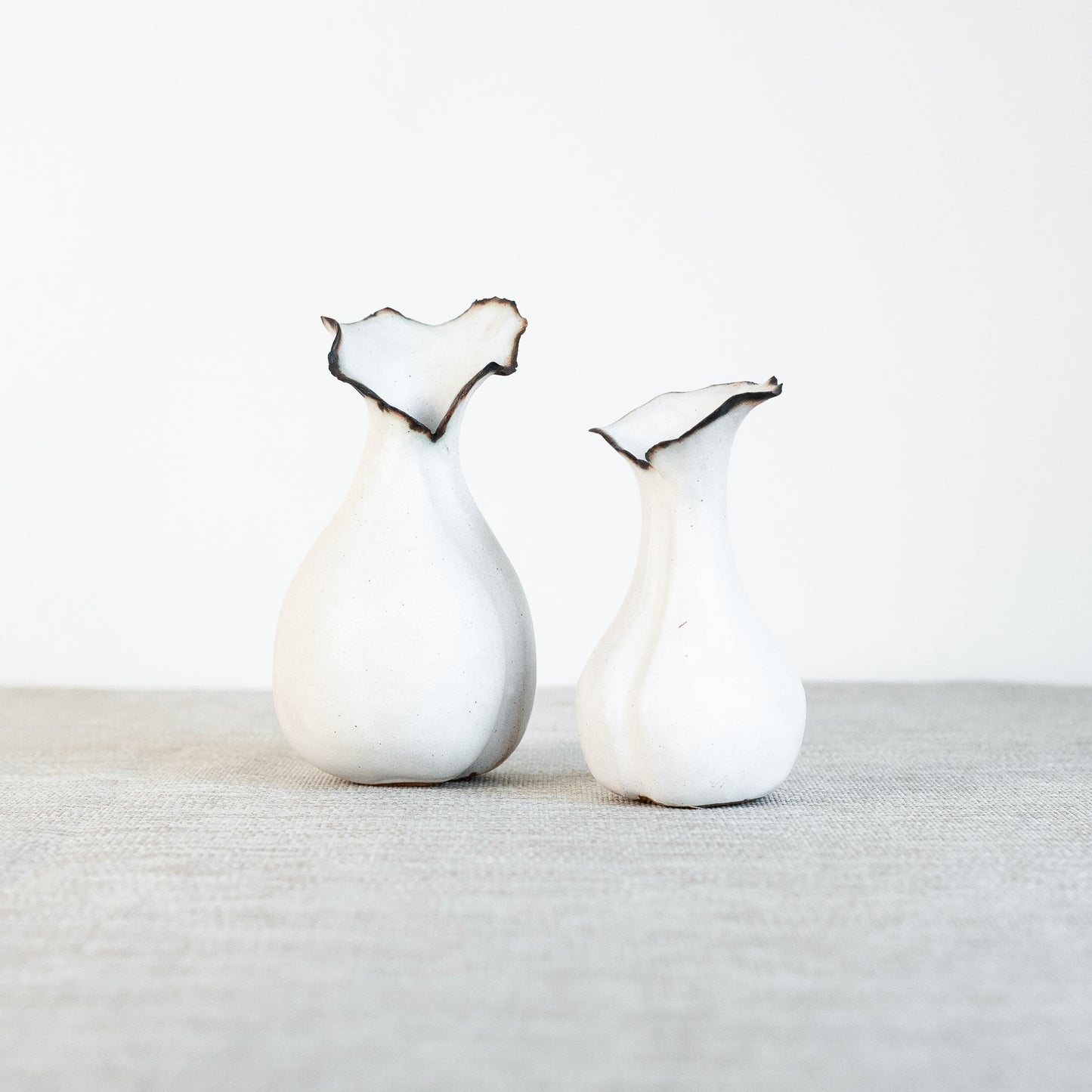 Pair of ‘Flora’ vases, Carenza Hayhoe, England. 1980’s.