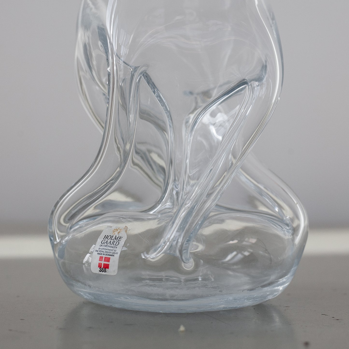 Rare ‘Gourgelette’ Kluk Kluk decanter, Jacob Bang, Holmegaard, Denmark. 1960’s.