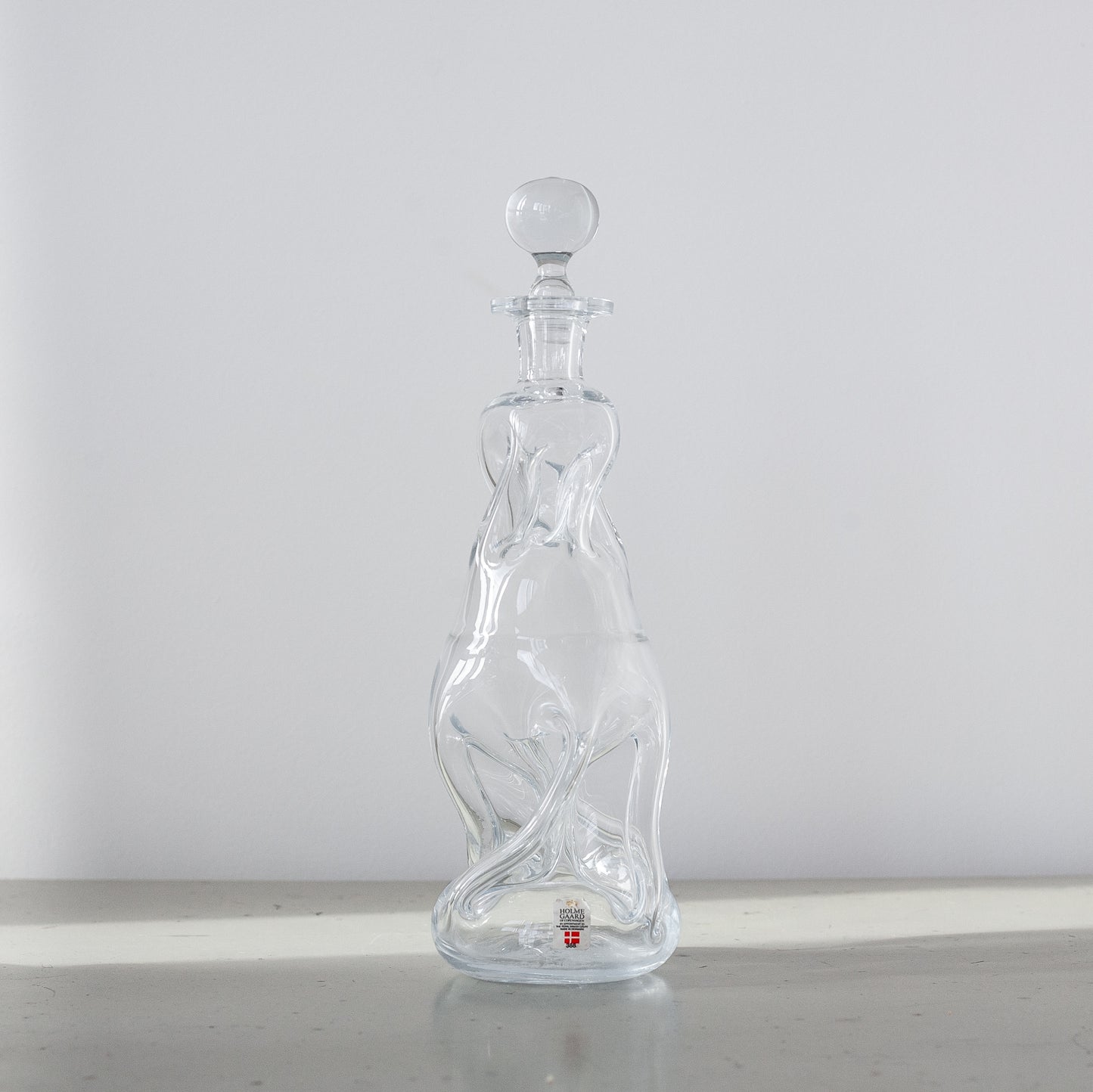 Rare ‘Gourgelette’ Kluk Kluk decanter, Jacob Bang, Holmegaard, Denmark. 1960’s.