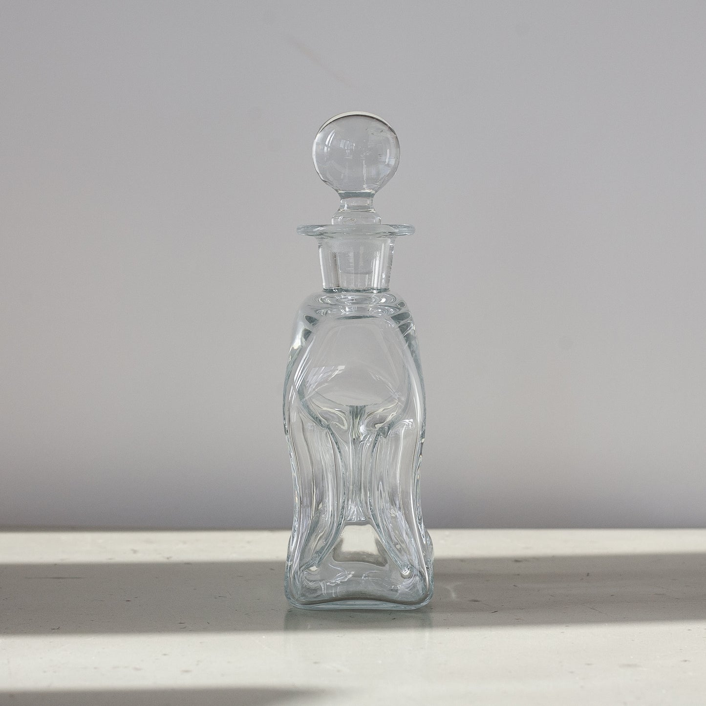 ‘Kluk Kluk’ decanter, Jacob Bang, Holmegaard, Denmark. 1960’s.