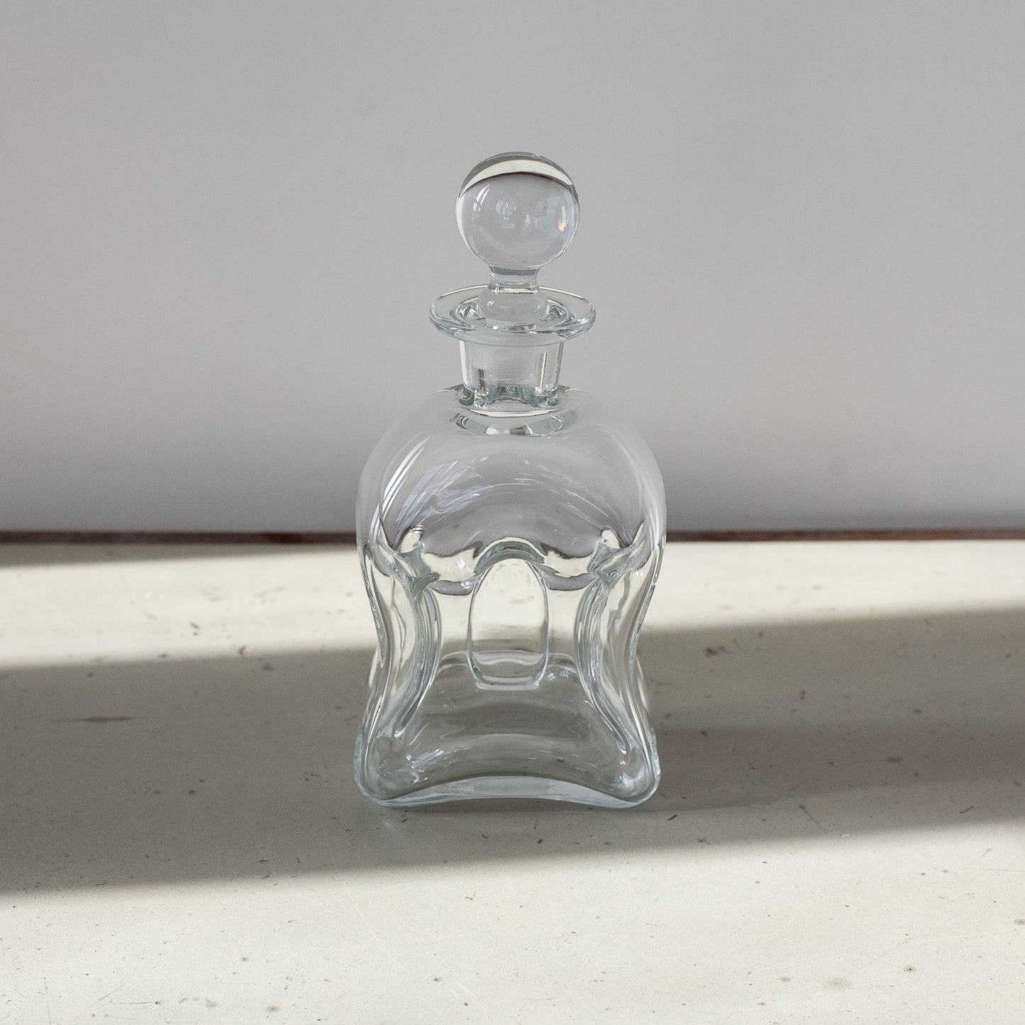 ‘Kluk Kluk’ decanter, Jacob Bang, Holmegaard, Denmark. 1960’s.