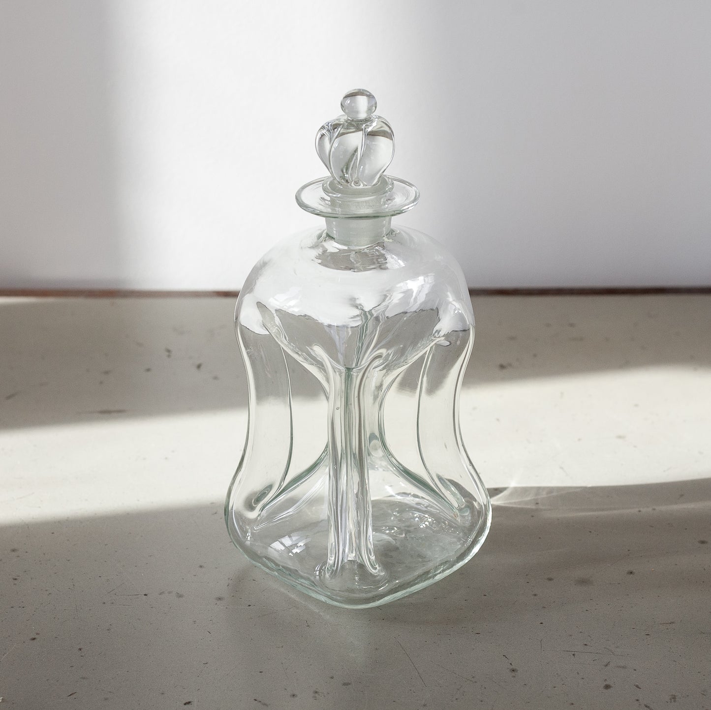 Crown ‘Kluk Kluk’ decanter, Jacob Bang, Holmegaard, Denmark. 1950’s.
