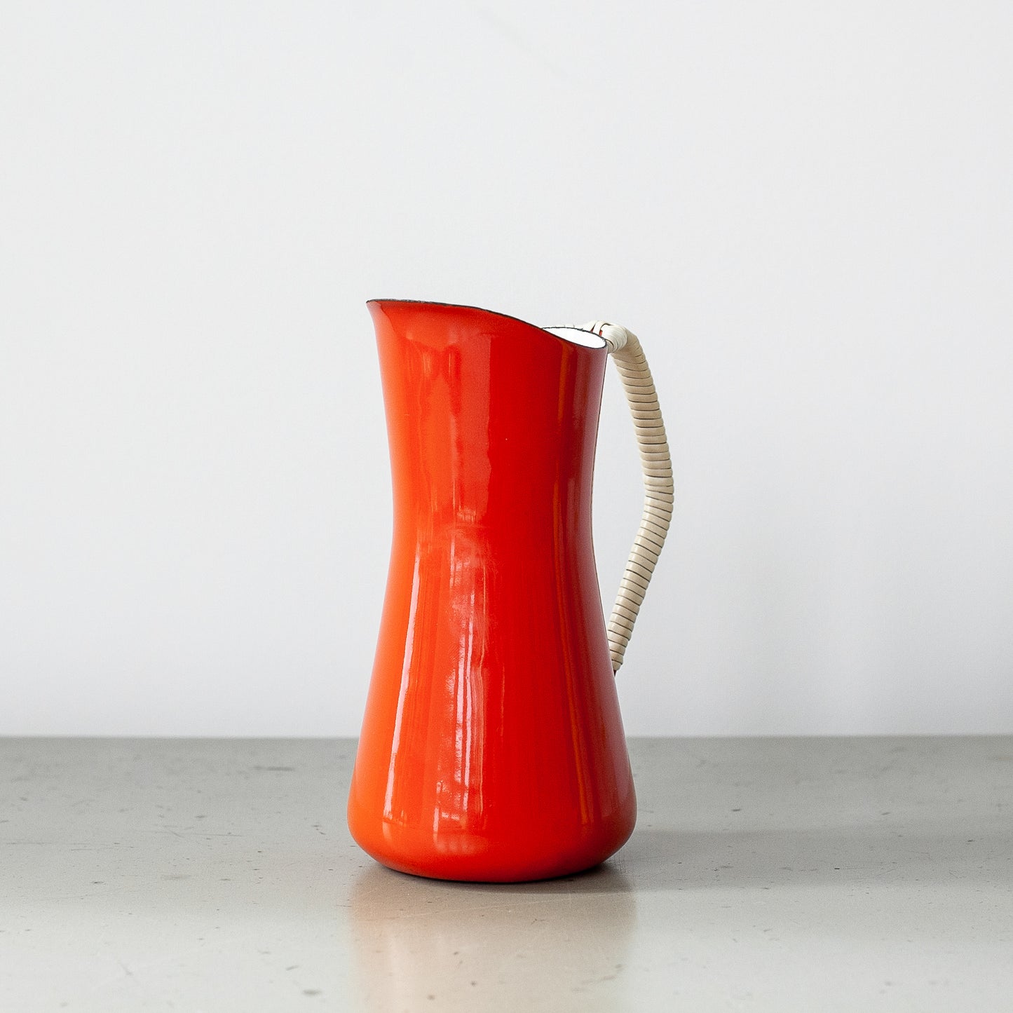 Red Købenstyle pitcher, Jens Quistgaard, Dansk Designs, Denmark. 1960’s