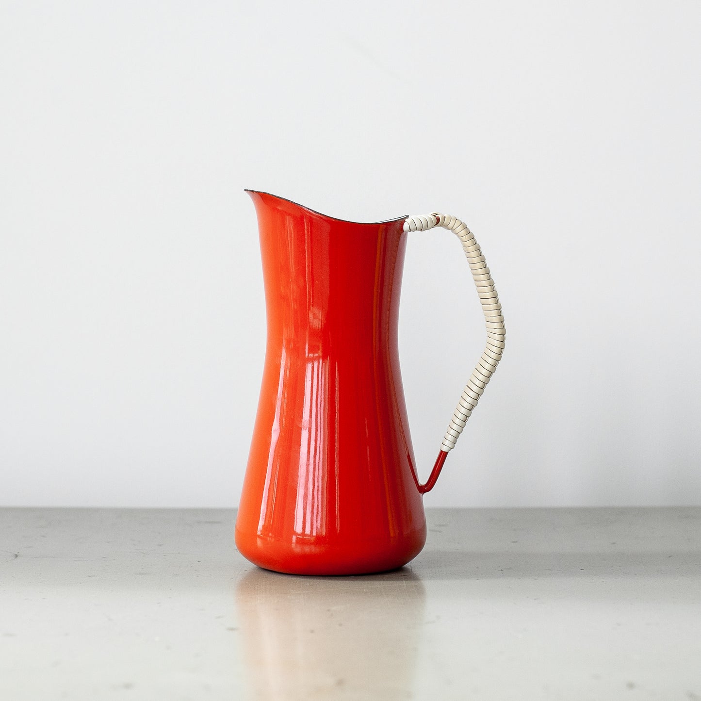 Red Købenstyle pitcher, Jens Quistgaard, Dansk Designs, Denmark. 1960’s