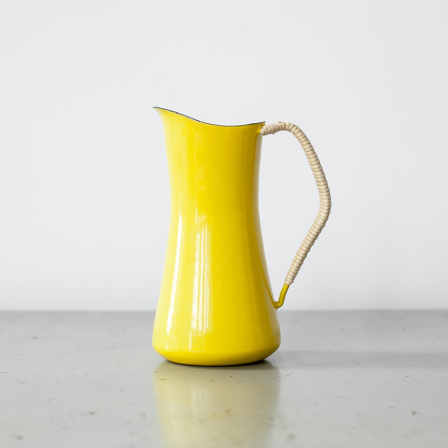 Yellow Købenstyle pitcher, Jens Quistgaard, Dansk Designs, Denmark. 1960’s.