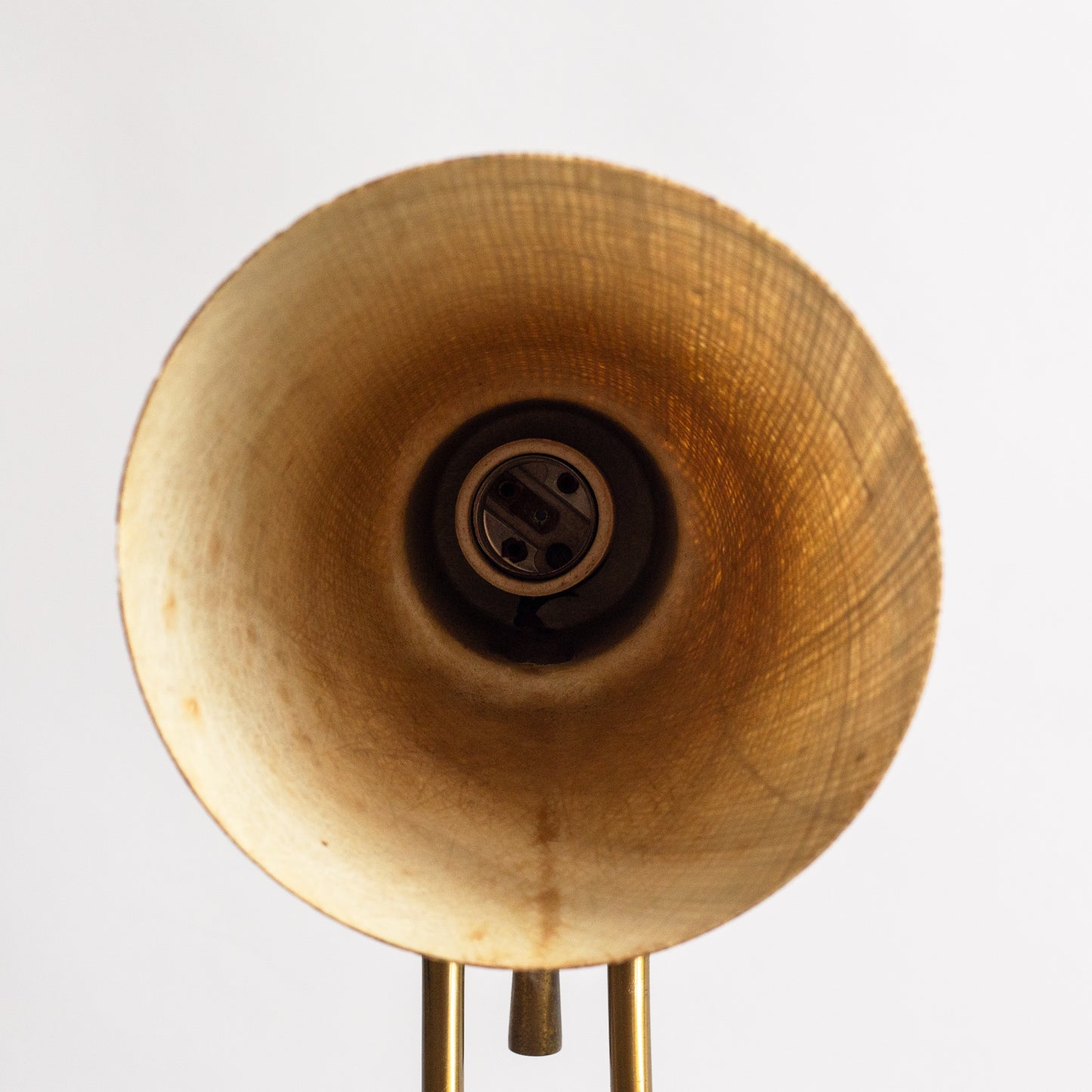 Articulating Desk Lamp with fibreglass shade, France. 1950s.