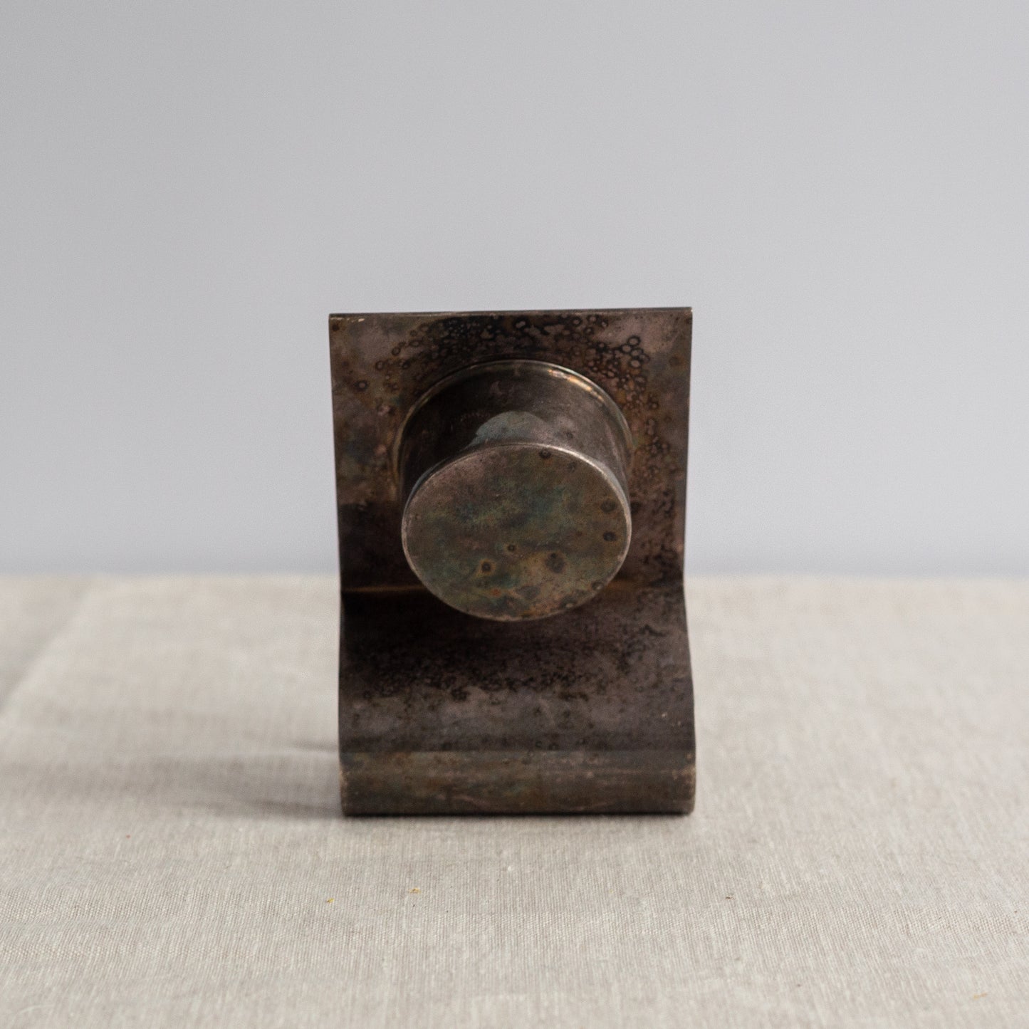 Silver plated modernist clock, Italora, Italy. 1970’s.