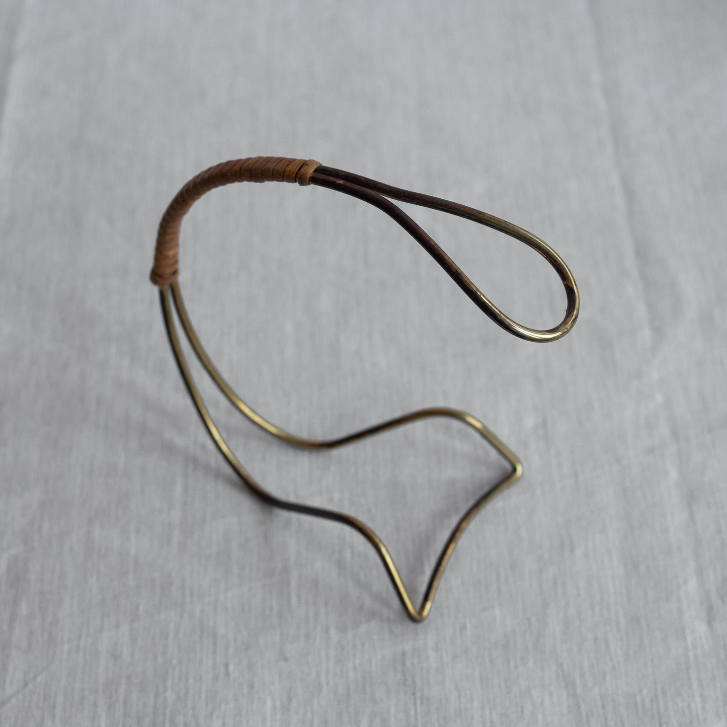 Brass bottle cradle, Sweden. 1950’s.