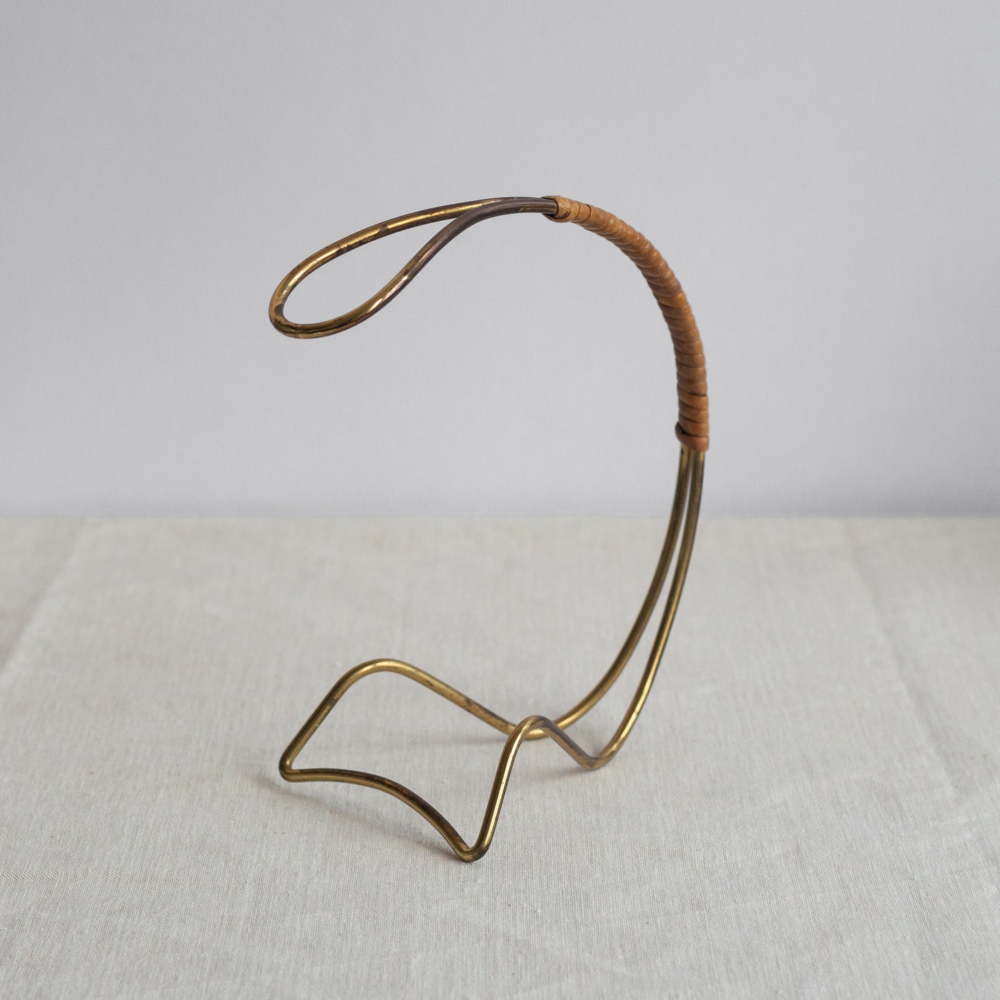 Brass bottle cradle, Sweden. 1950’s.