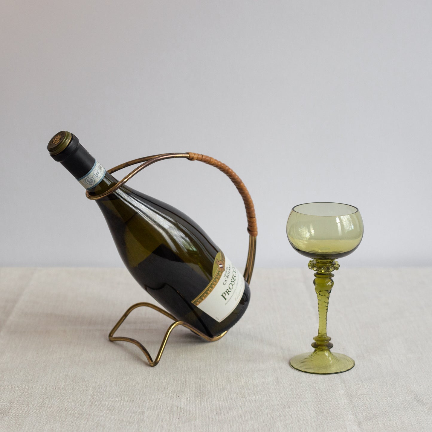 Brass bottle cradle, Sweden. 1950’s.