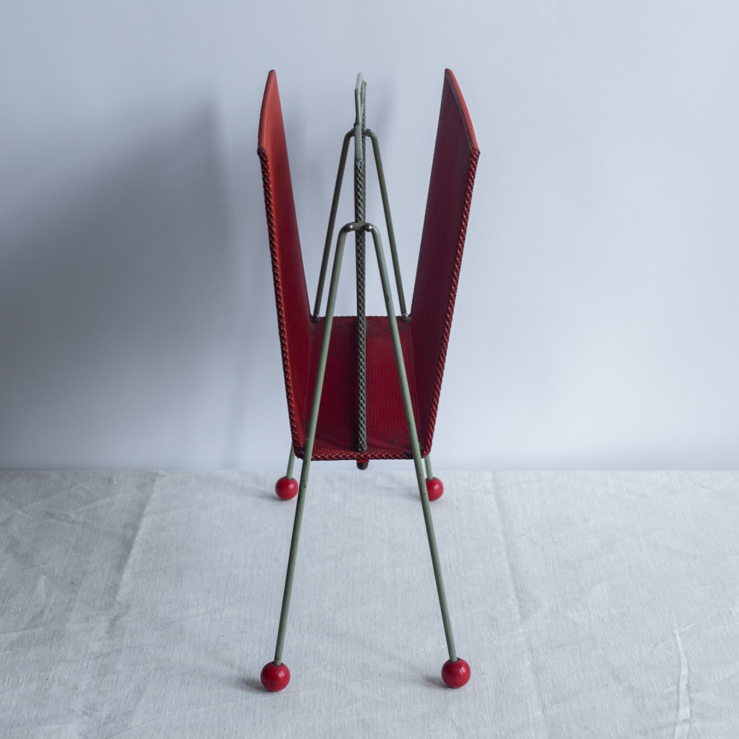 Magazine rack, Mathieu Matégot, Artimeta, France/Netherlands. 1950’s.