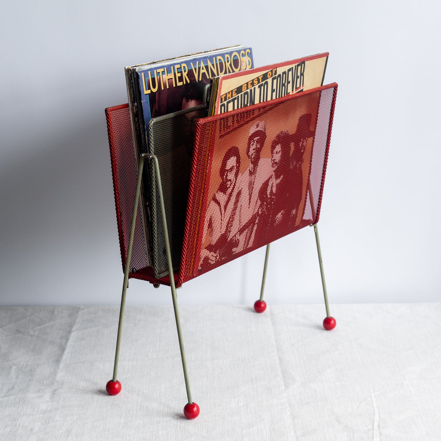 Magazine rack, Mathieu Matégot, Artimeta, France/Netherlands. 1950’s.