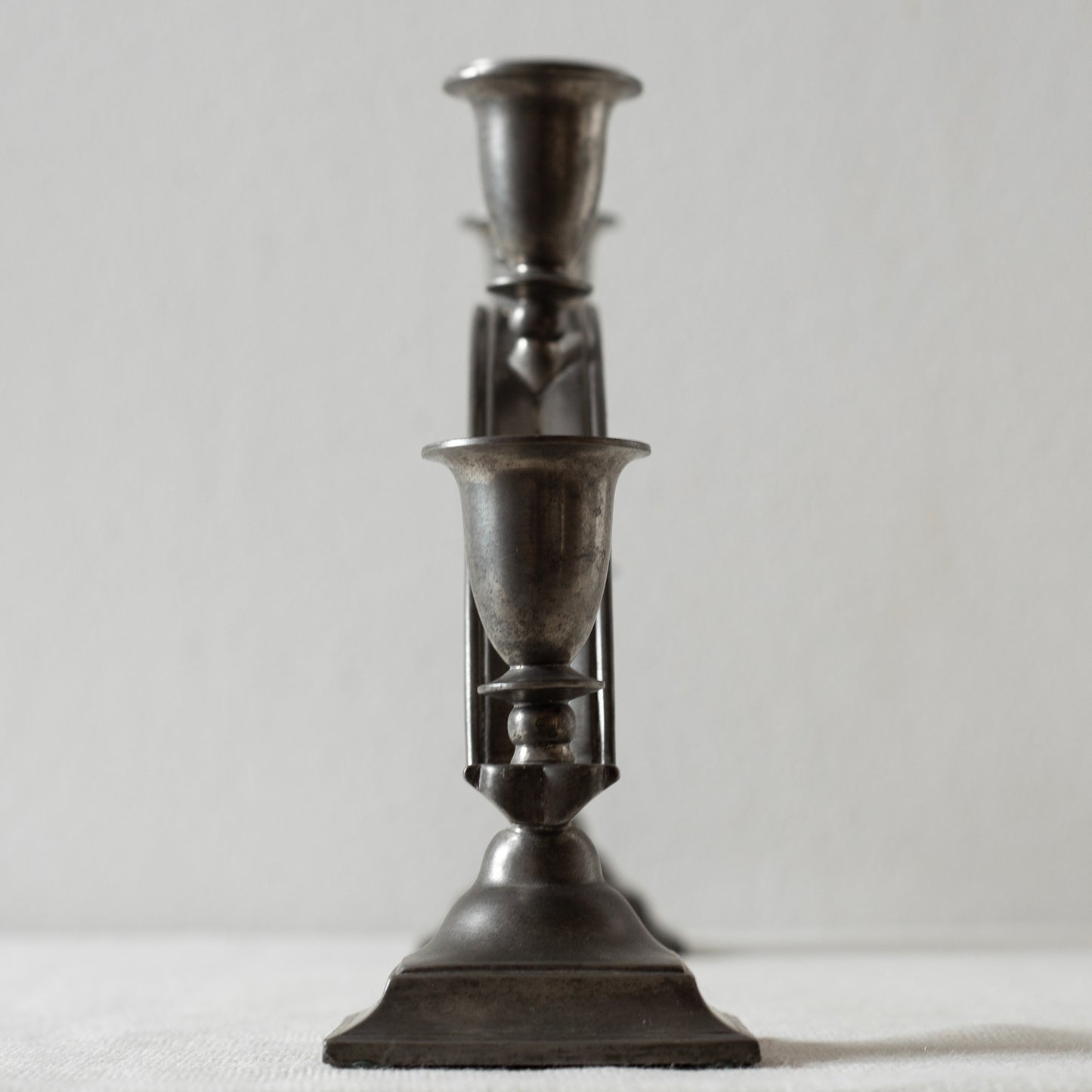 Impressive Pewter Candelabra, Just Andersen, Just Andersen Pewter, Denmark. 1930’s.