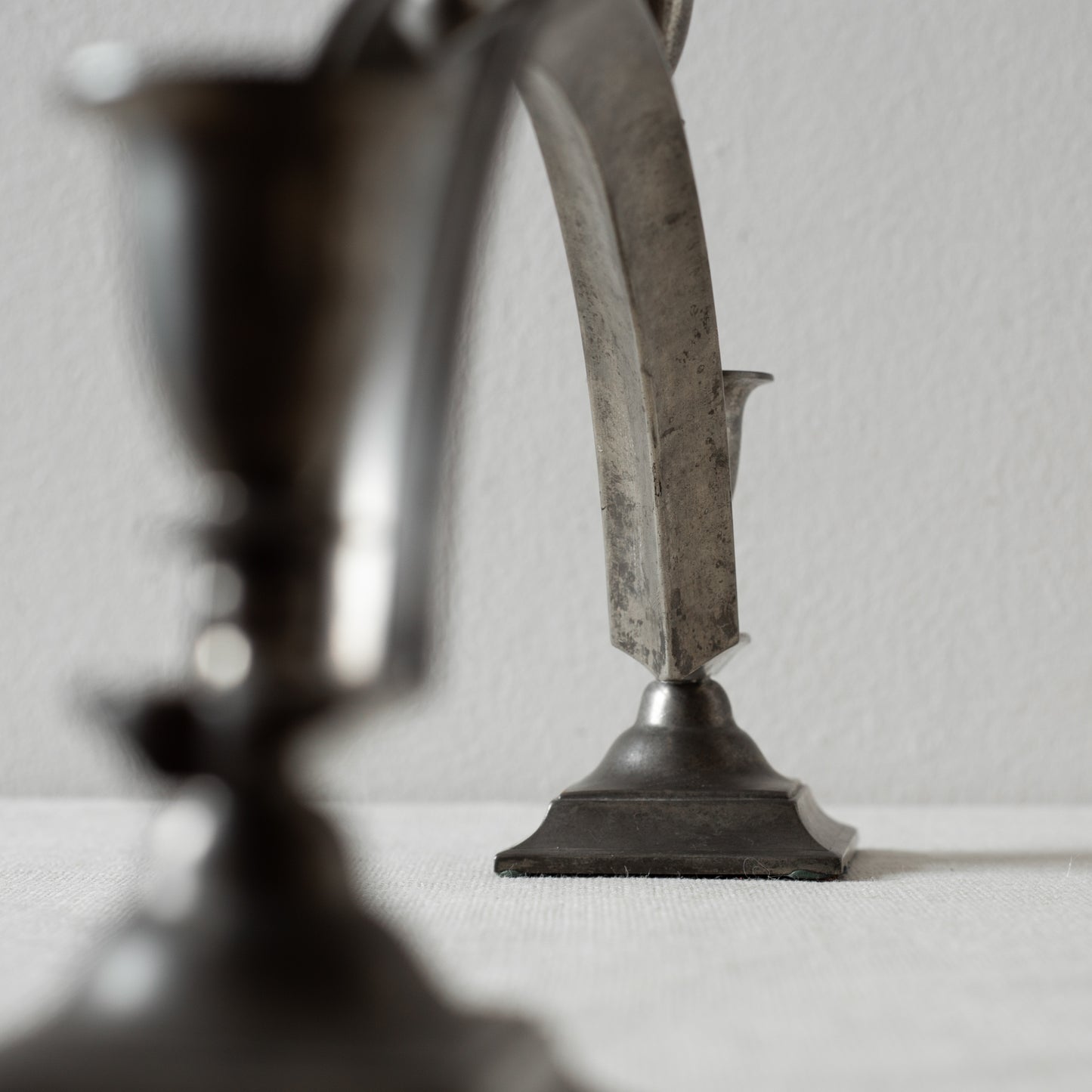Impressive Pewter Candelabra, Just Andersen, Just Andersen Pewter, Denmark. 1930’s.