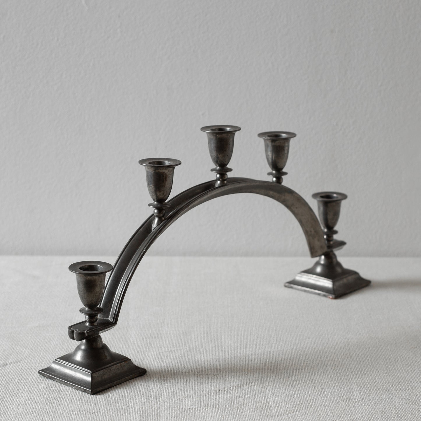 Impressive Pewter Candelabra, Just Andersen, Just Andersen Pewter, Denmark. 1930’s.