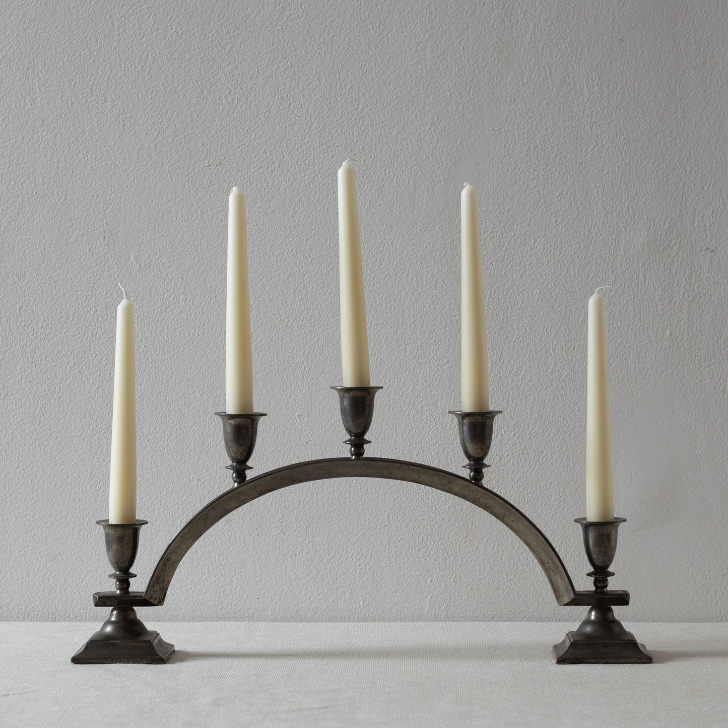 Impressive Pewter Candelabra, Just Andersen, Just Andersen Pewter, Denmark. 1930’s.