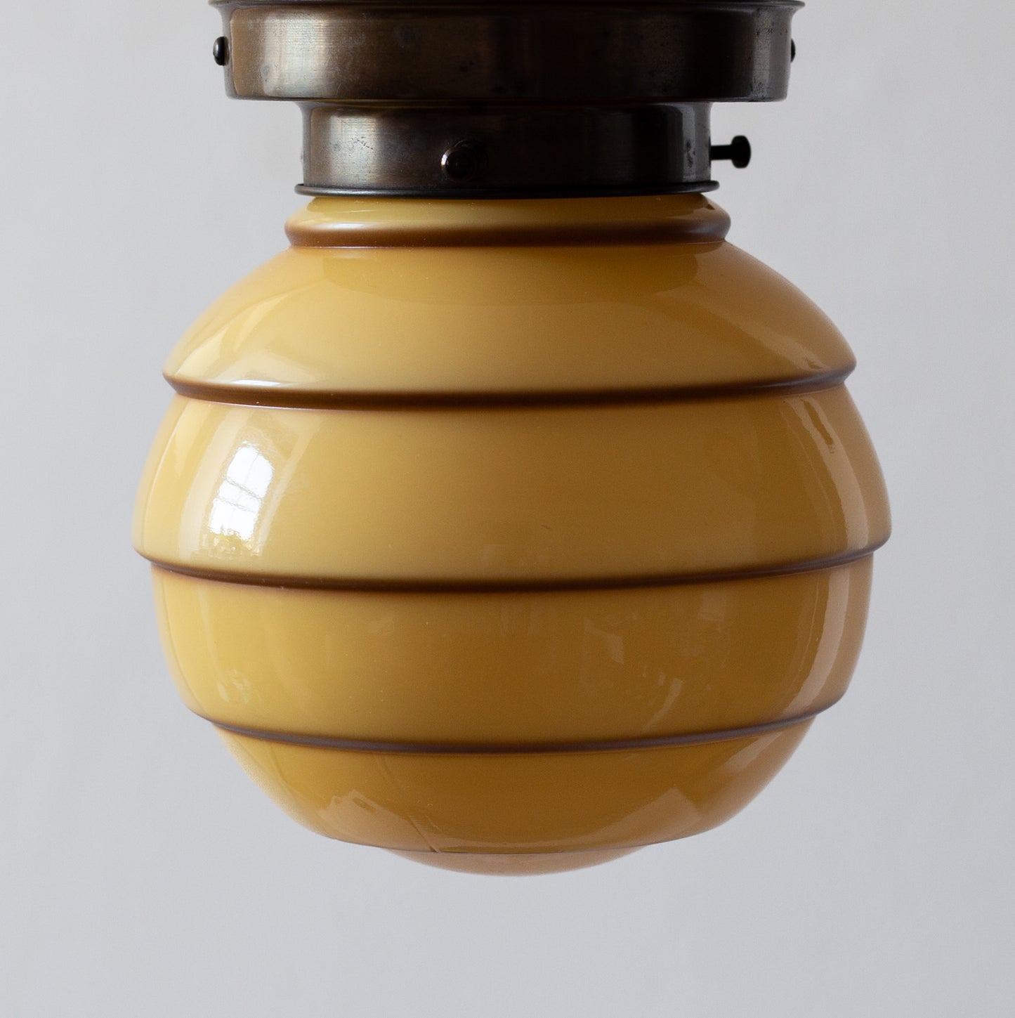 Funkis Flush-mounted Glass Ceiling Globe, Sweden. 1930s.