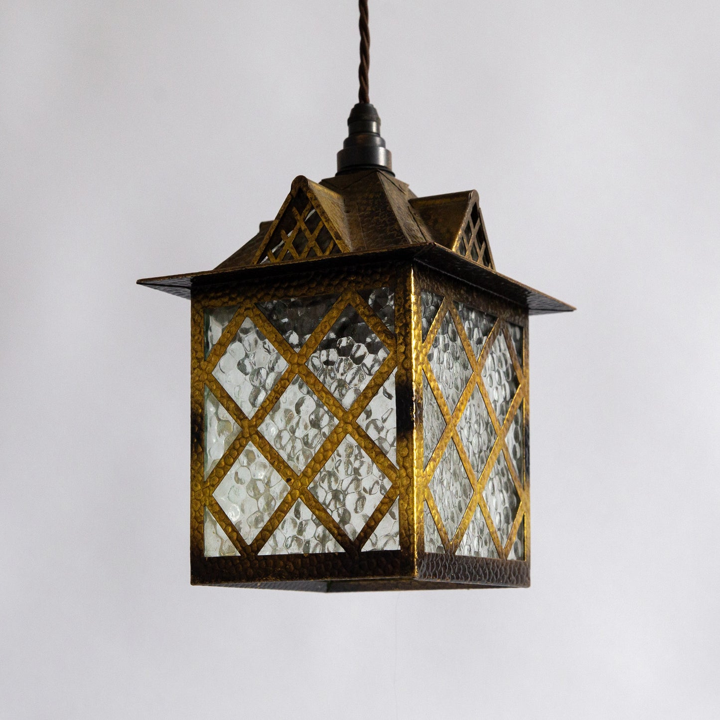 Arts & Crafts Hanging Lantern, England. Early 20th century.