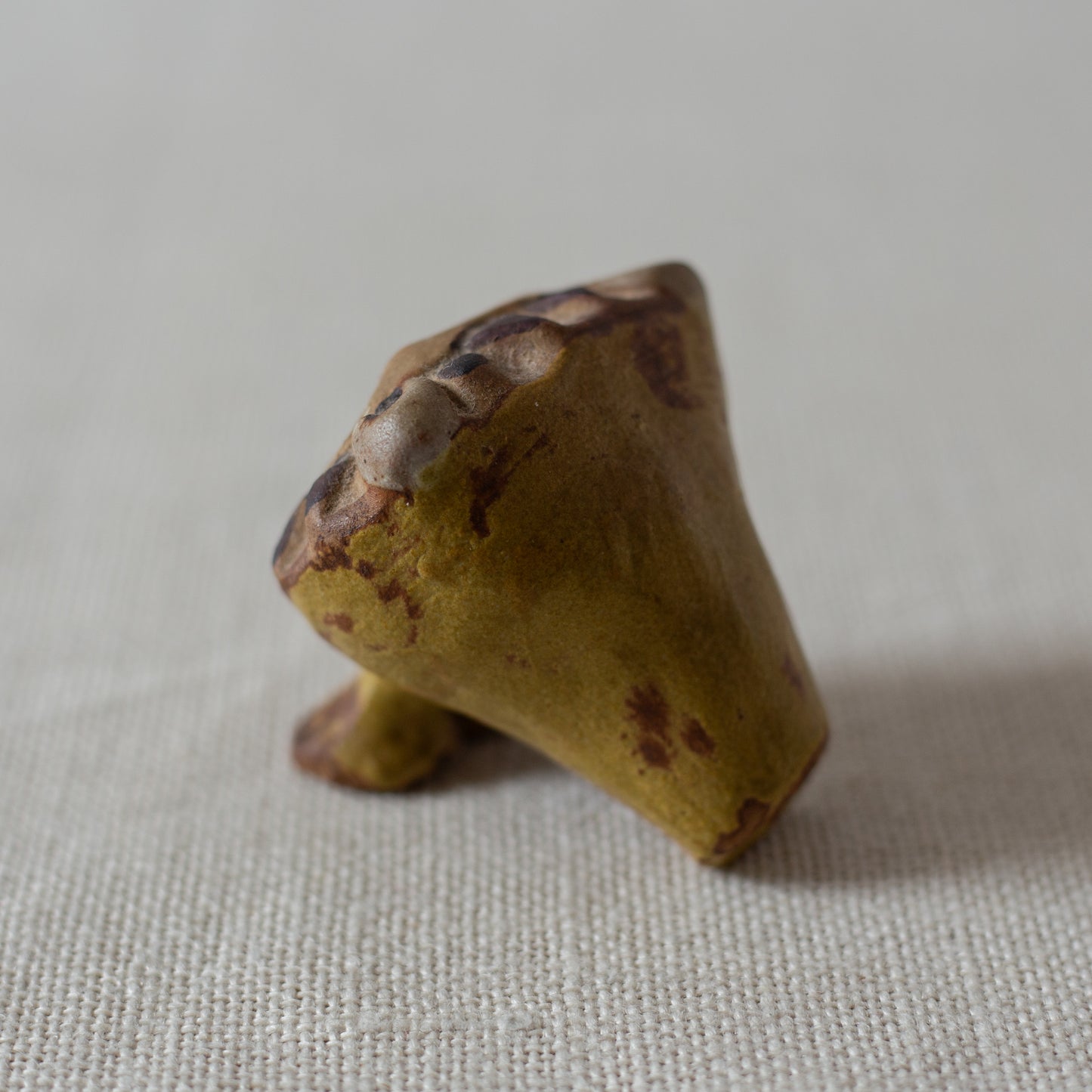Miniature Lion Sculpture, Tremar Pottery, England. 1970’s.