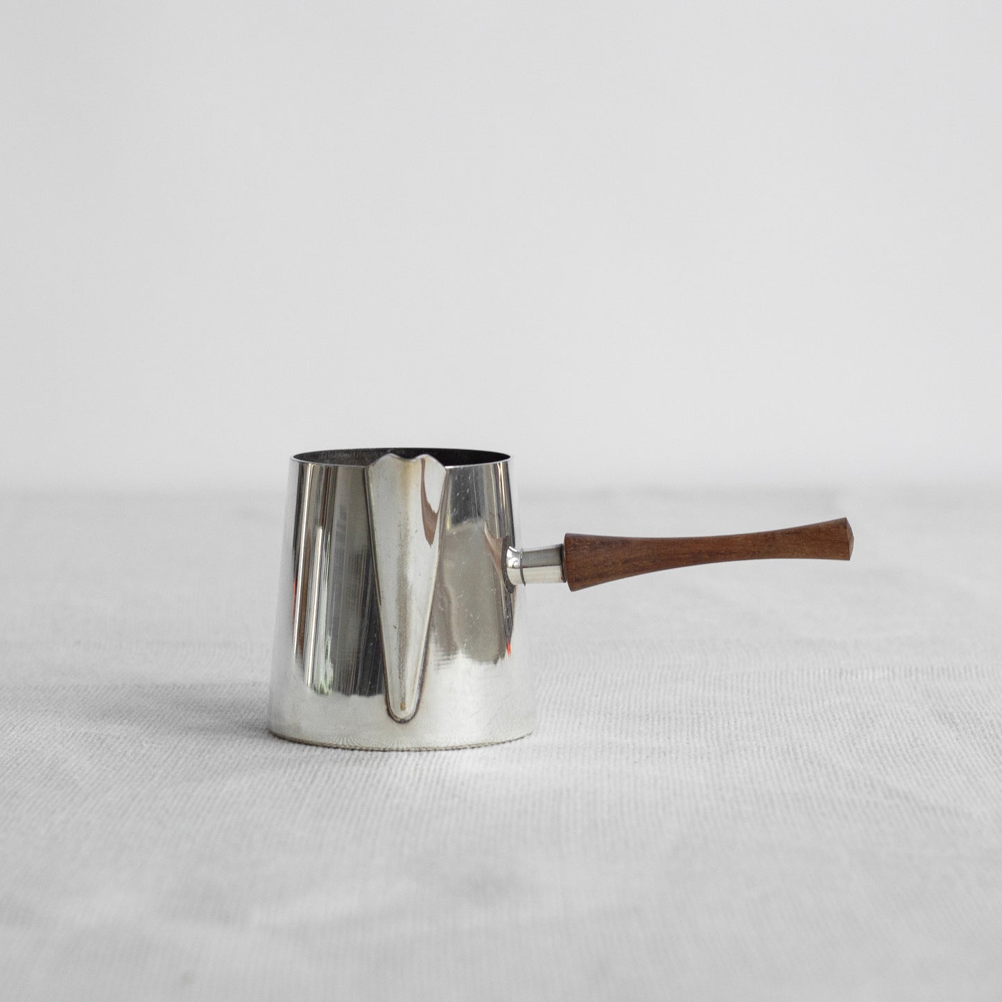 Modernist silver-plate and rosewood coffee set, Italy, 1950s.