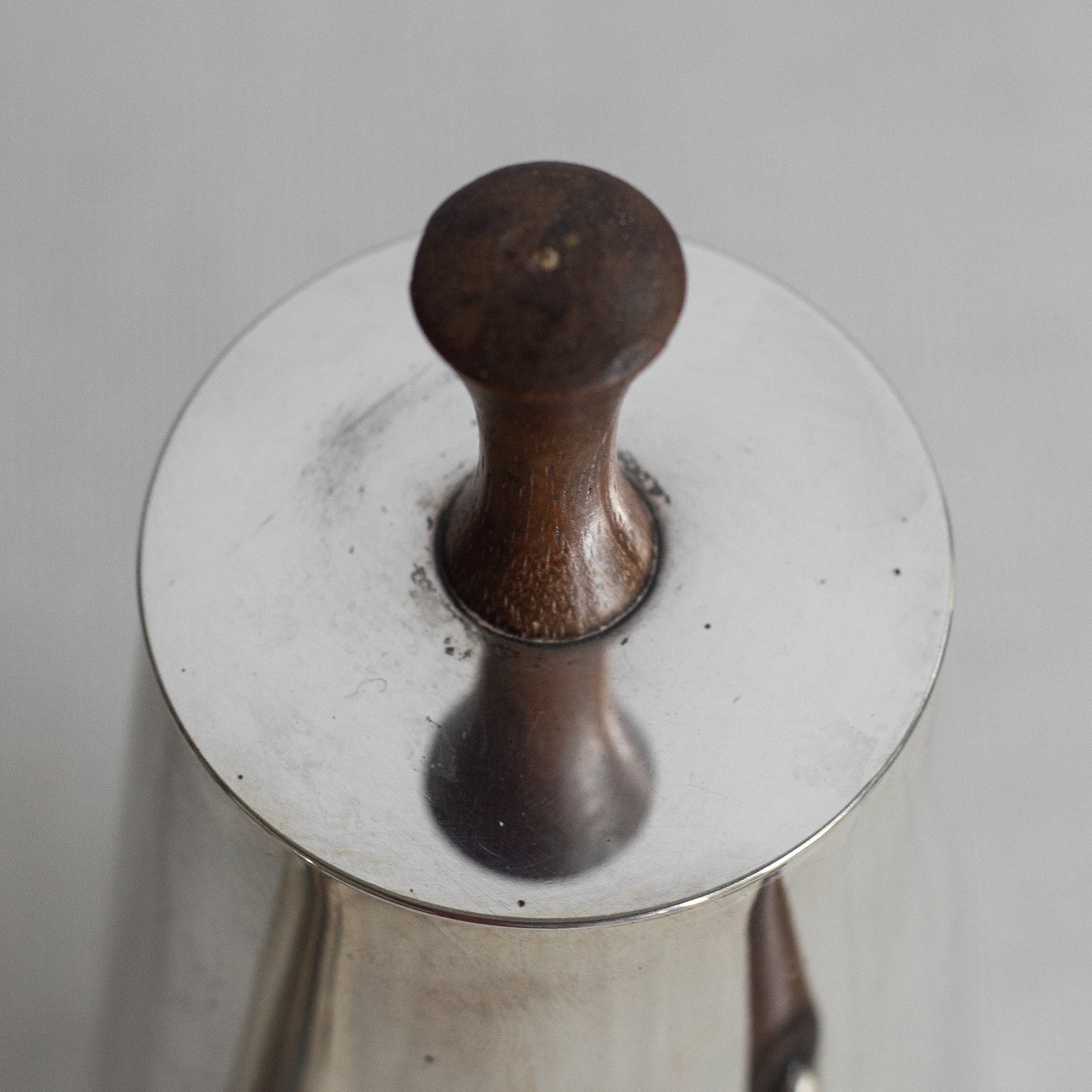 Modernist silver-plate and rosewood coffee set, Italy, 1950s.