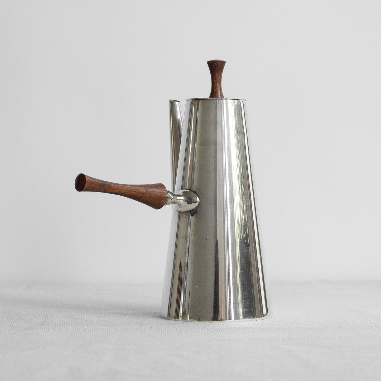 Modernist silver-plate and rosewood coffee set, Italy, 1950s.