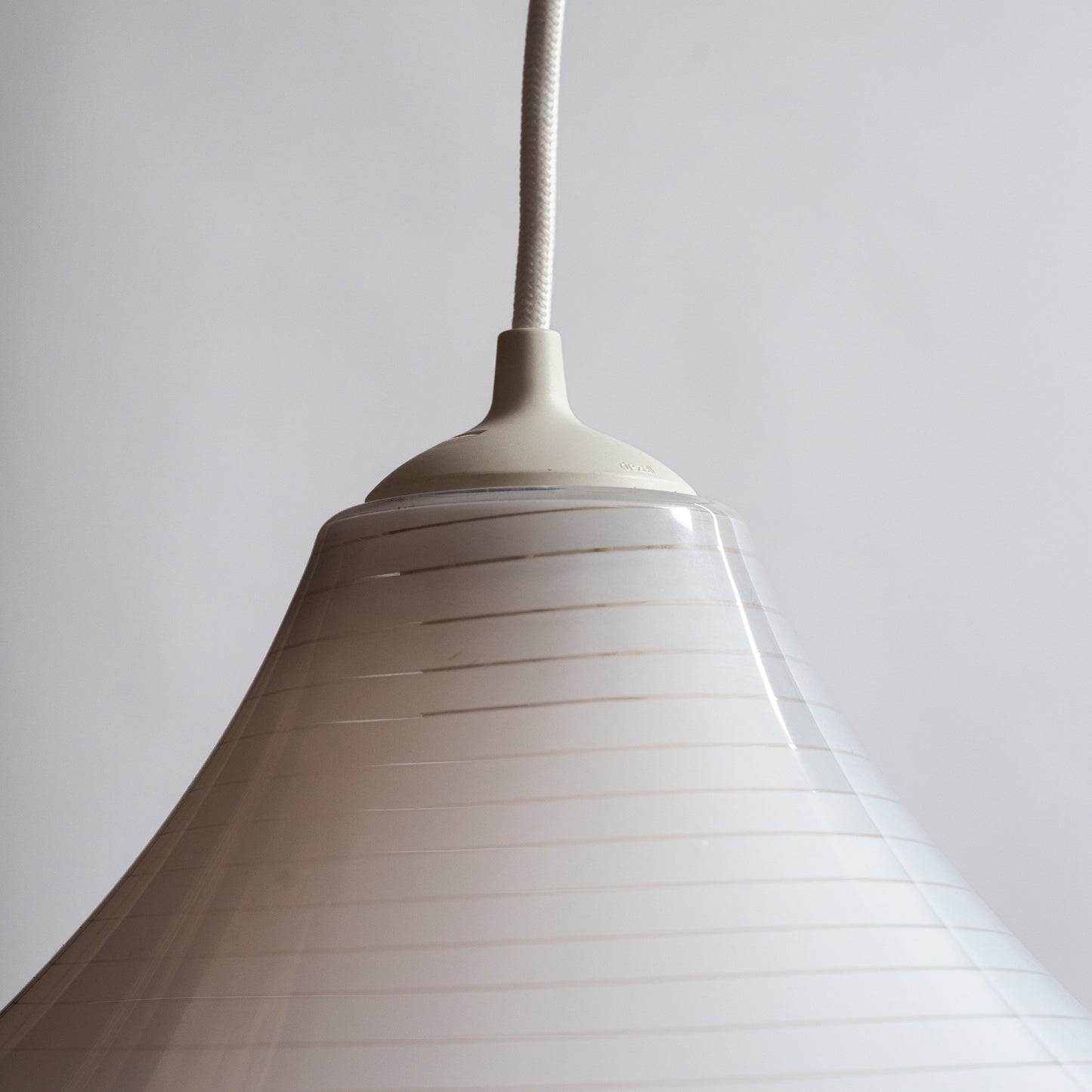 Blue Striped Pendant Lamp, Habitat, England. 1970's.