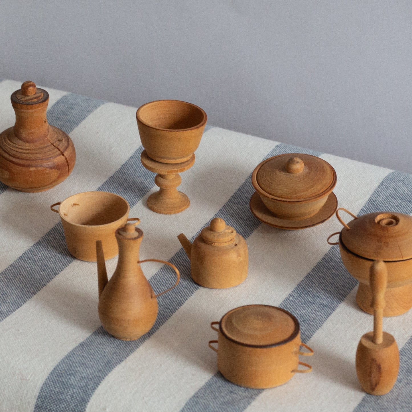 Collection of miniature sculptural wooden utensils, People’s Republic of China. 1960’s.