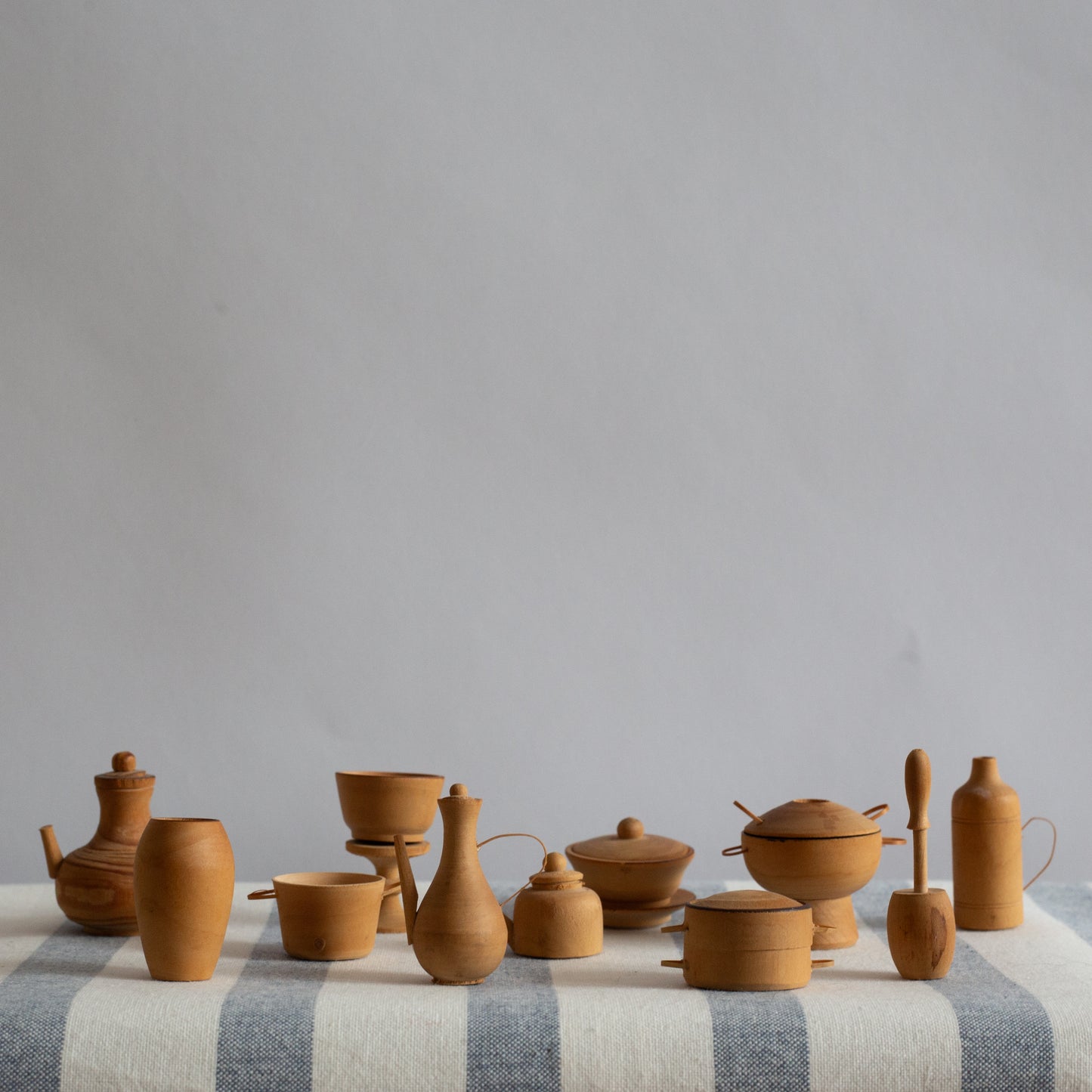 Collection of miniature sculptural wooden utensils, People’s Republic of China. 1960’s.