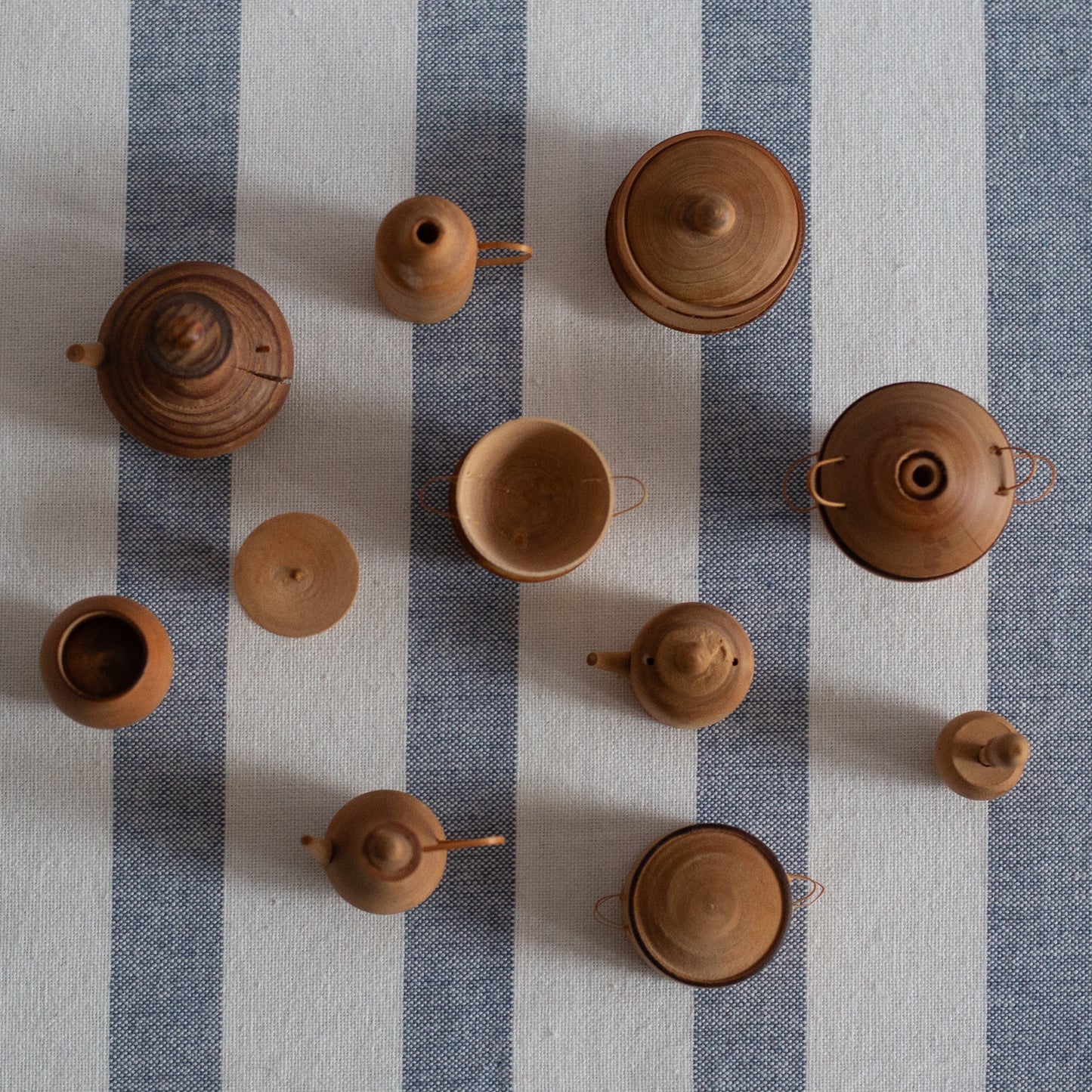 Collection of miniature sculptural wooden utensils, People’s Republic of China. 1960’s.