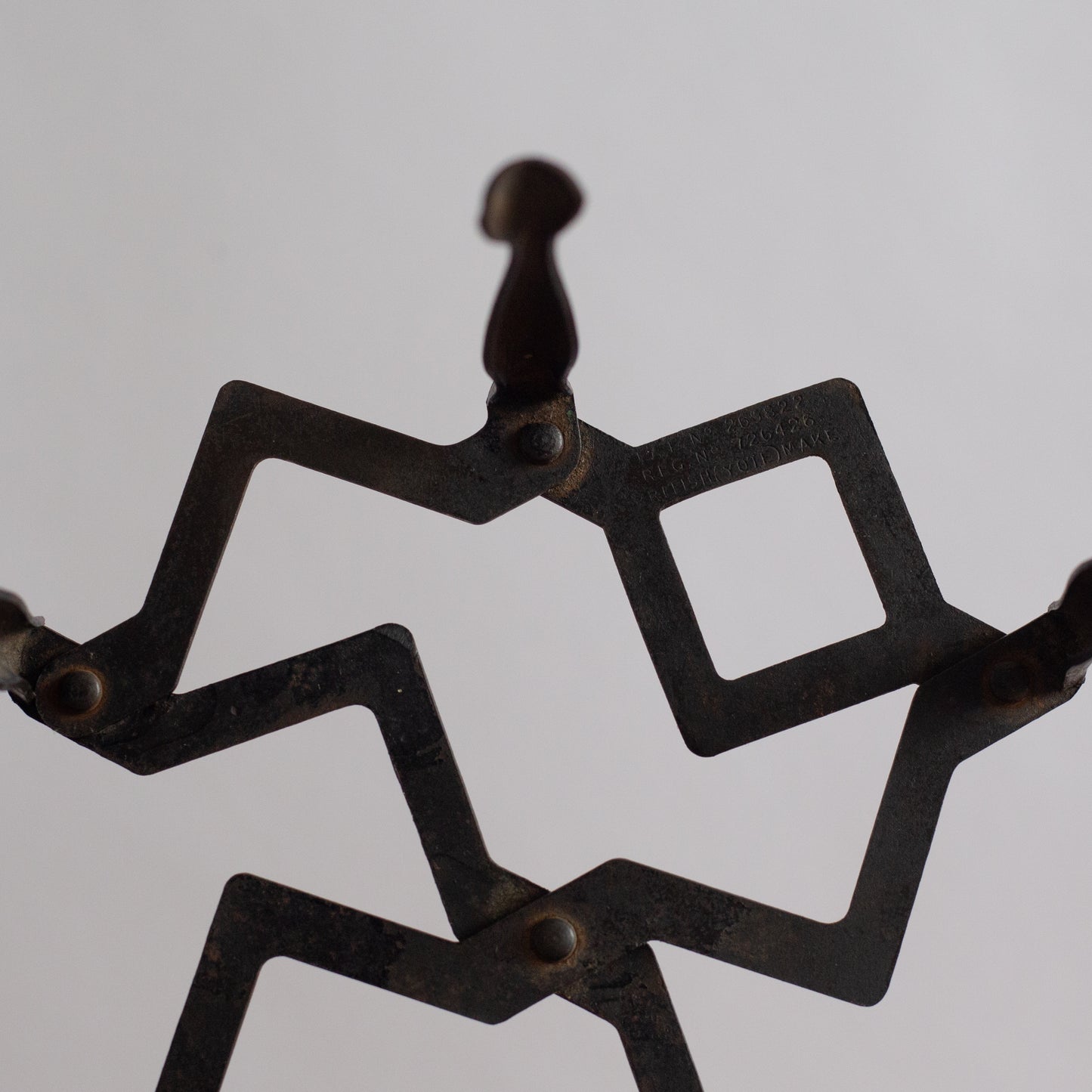 Rare ‘Yote’ Collapsable Iron Trivet, W. J. Riley, England. Late 1920’s