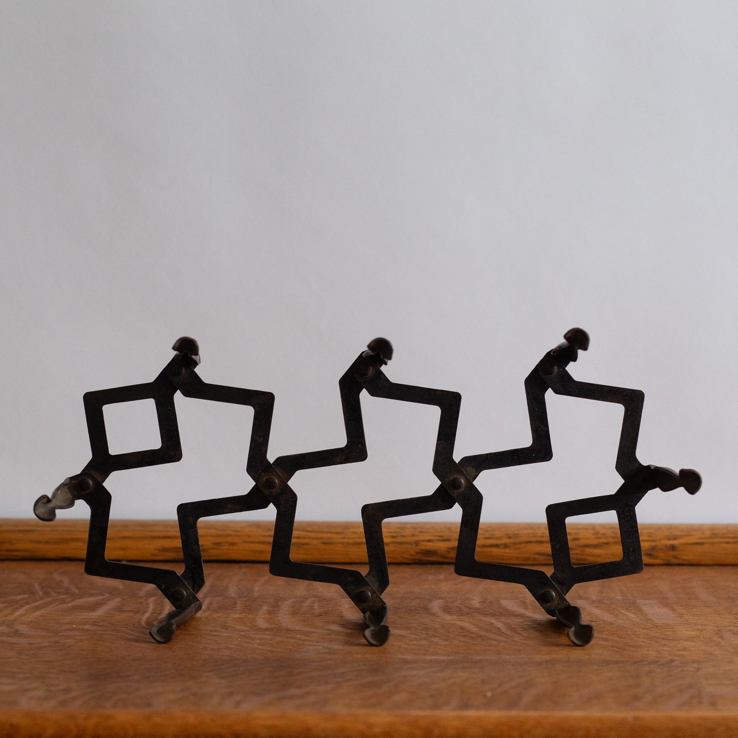 Rare ‘Yote’ Collapsable Iron Trivet, W. J. Riley, England. Late 1920’s