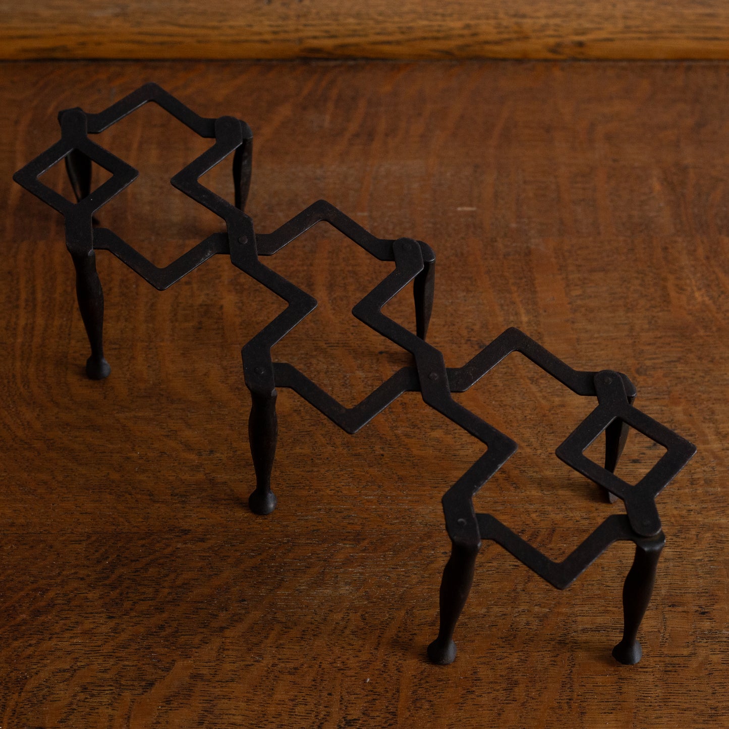Rare ‘Yote’ Collapsable Iron Trivet, W. J. Riley, England. Late 1920’s