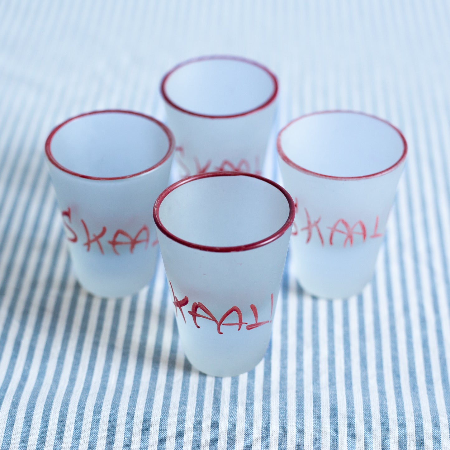 Rare ‘Skaal’ Decanter and Schnapps Glasses, Jacob Bang, Holmegaard, Denmark. 1937.
