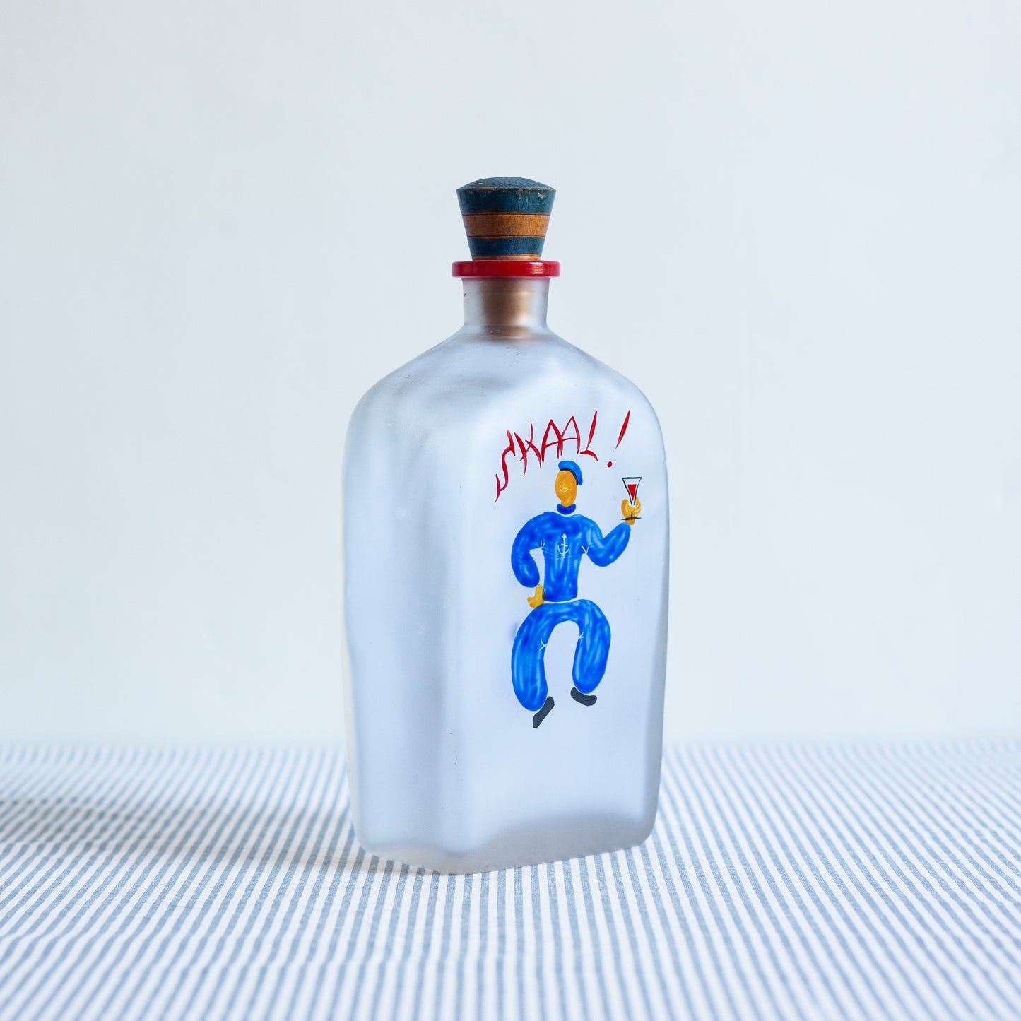 Rare ‘Skaal’ Decanter and Schnapps Glasses, Jacob Bang, Holmegaard, Denmark. 1937.
